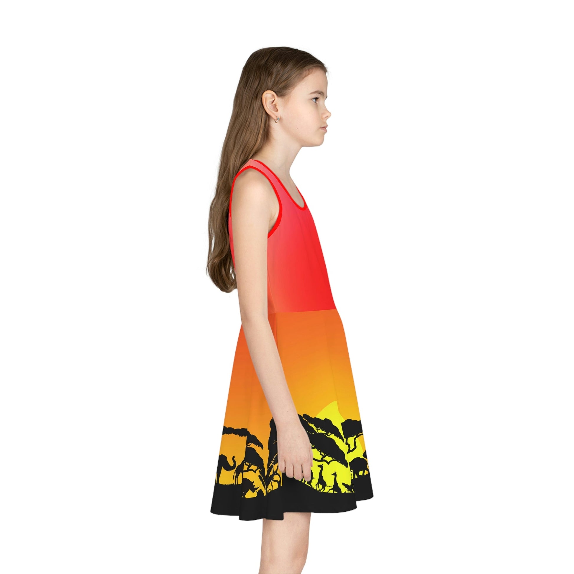 Circle of Life Girls' Sleeveless Sundress All Over PrintAOPAOP Clothing#tag4##tag5##tag6#