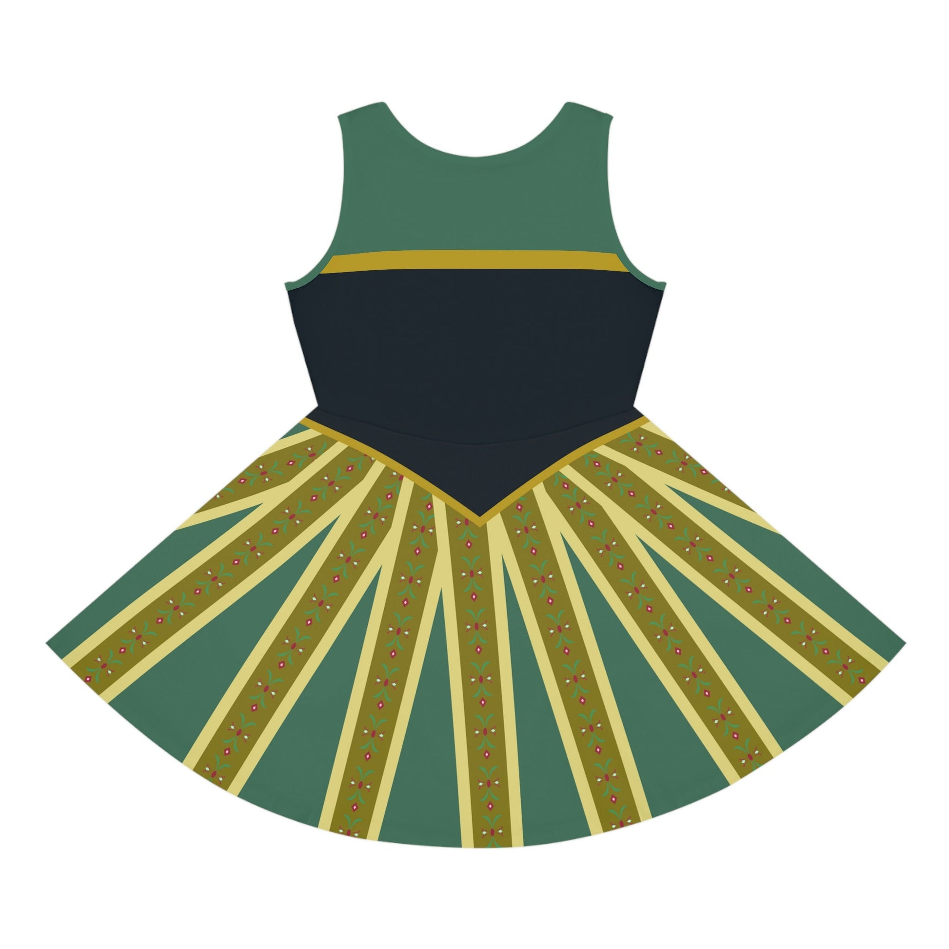 Coronation Day Frozen Girls' Sleeveless Sundress All Over Printanna frozen 1anna frozen 2#tag4##tag5##tag6#