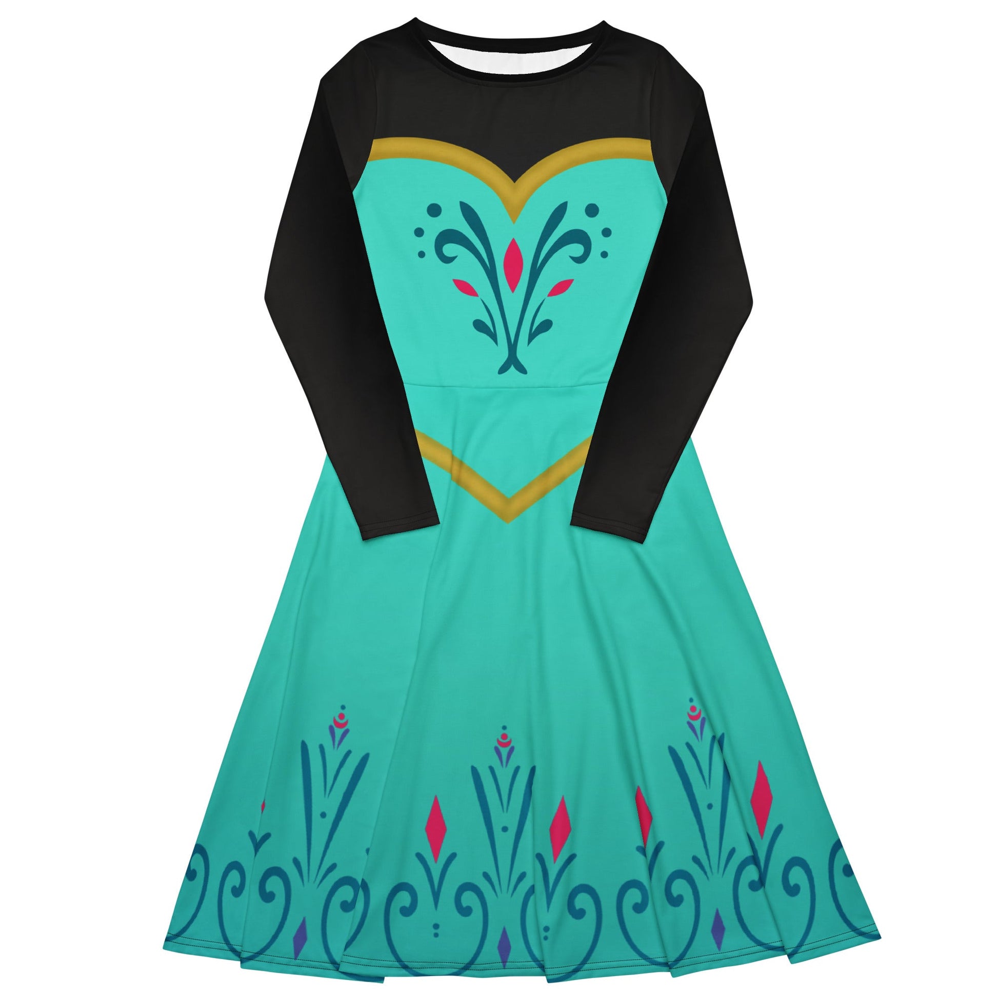 Coronation Day long sleeve midi dress coronation day dressdisney adultdisney adult dress#tag4##tag5##tag6#
