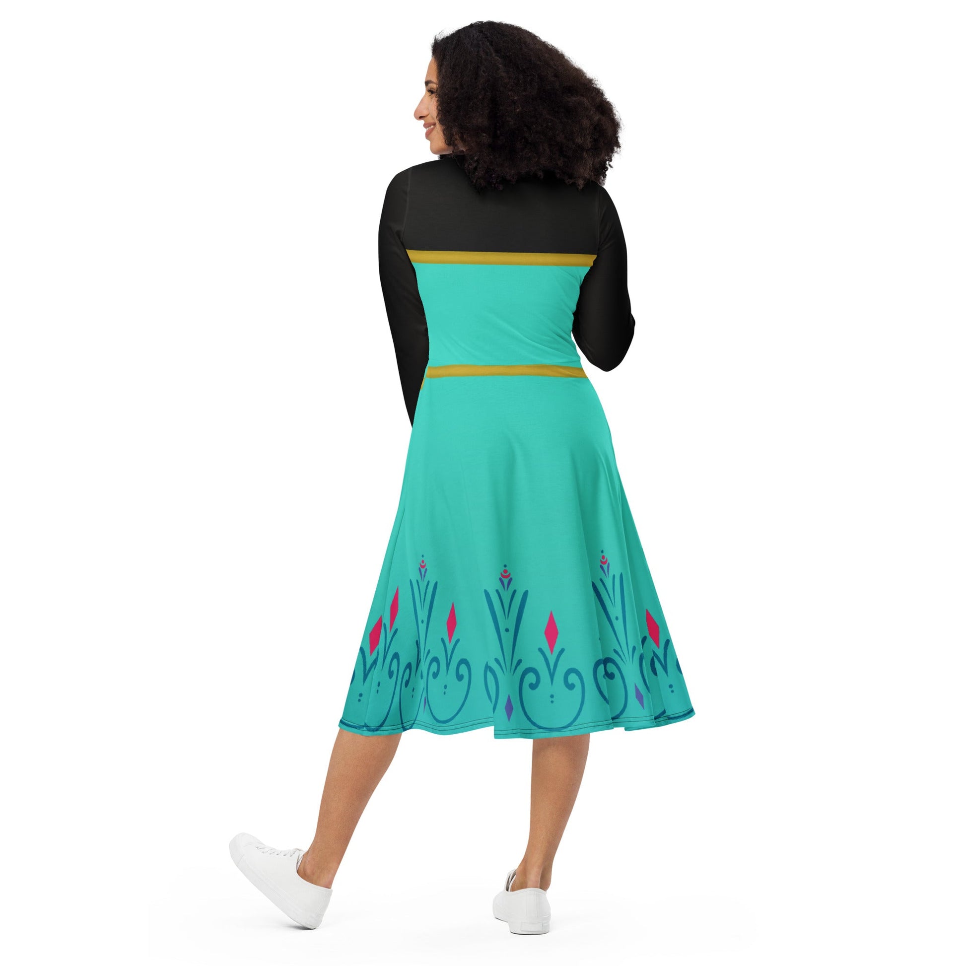 Coronation Day long sleeve midi dress coronation day dressdisney adultdisney adult dress#tag4##tag5##tag6#