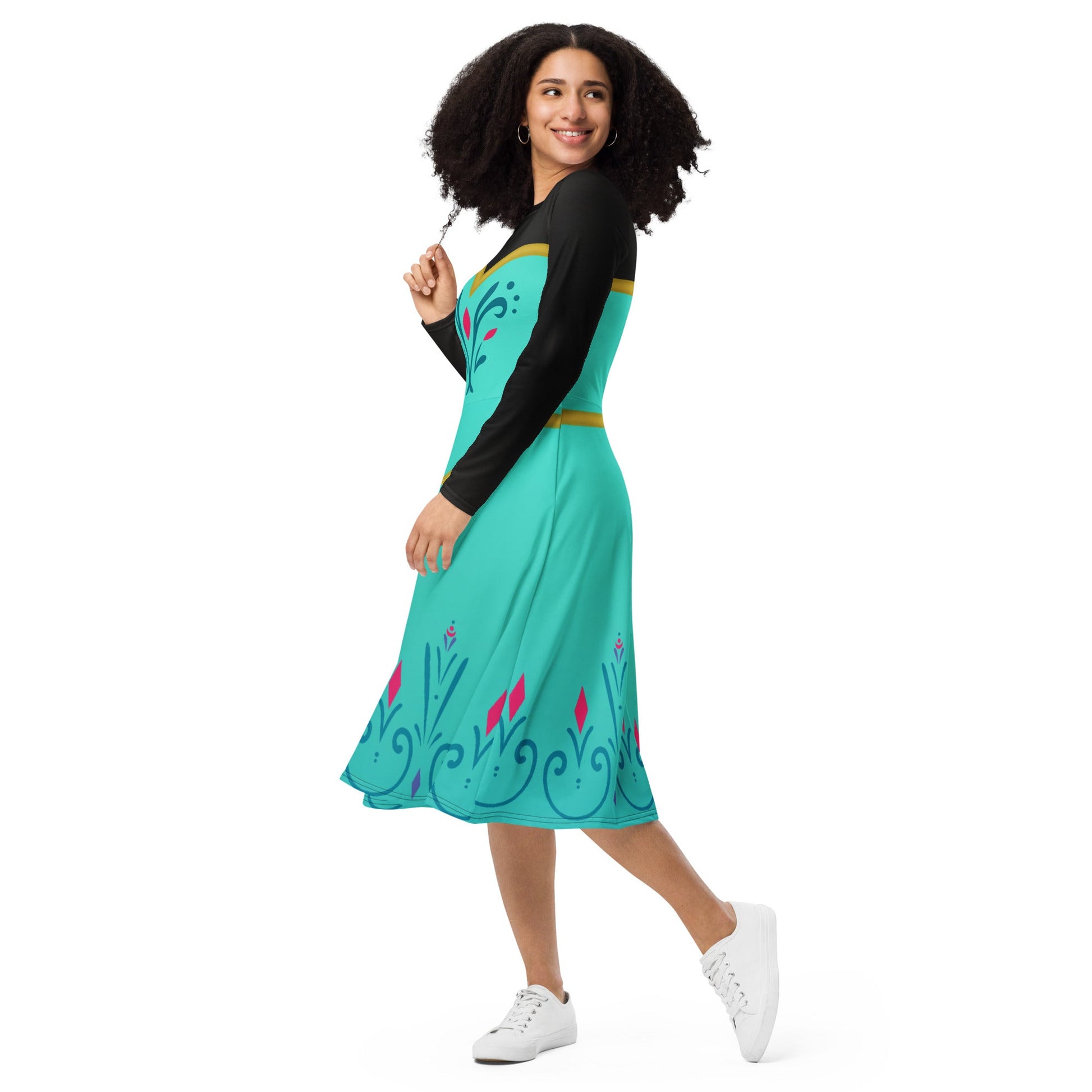 Coronation Day long sleeve midi dress coronation day dressdisney adultdisney adult dress#tag4##tag5##tag6#