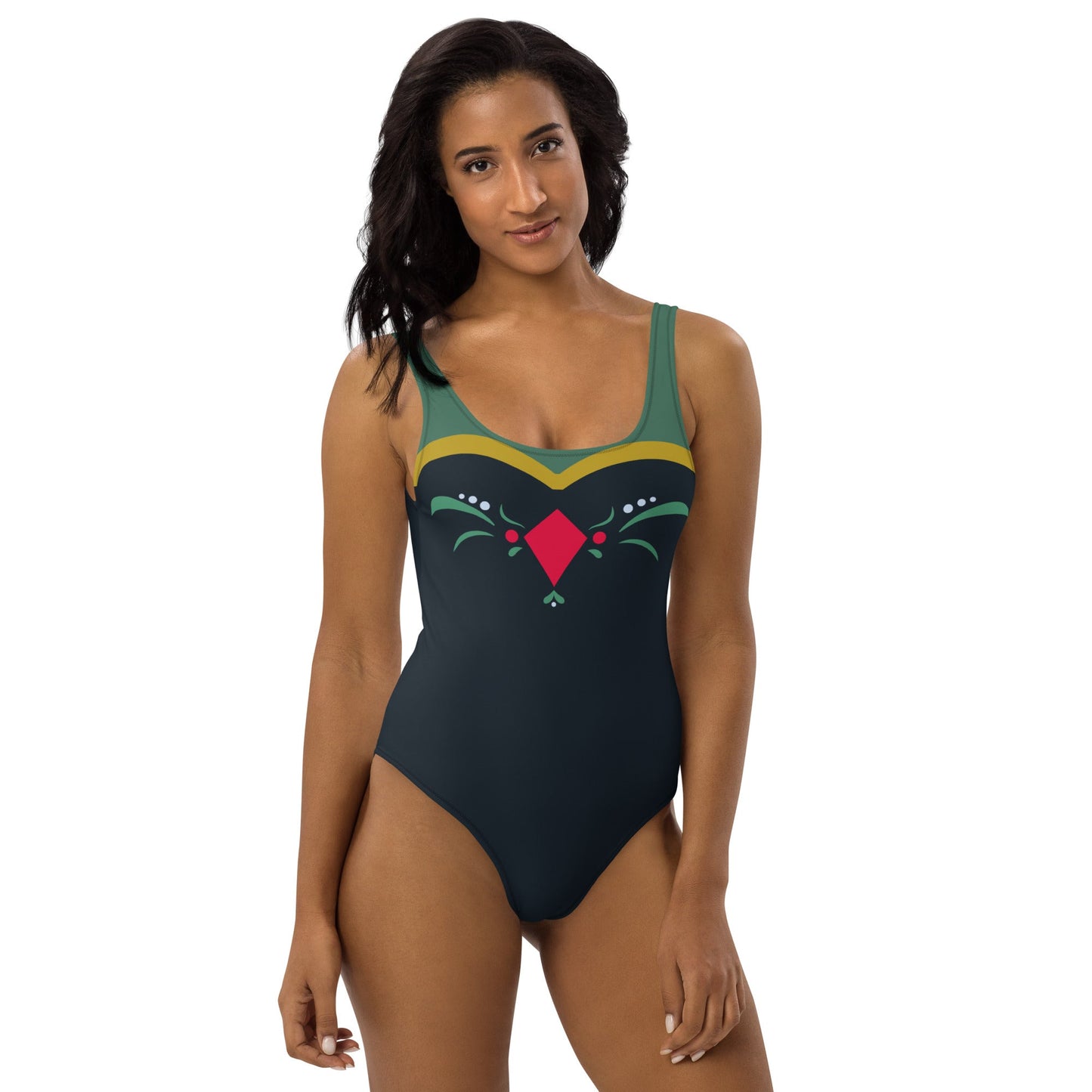 Coronation Day One-Piece Swimsuit adult Anna styleadult frozenSwim SuitWrong Lever Clothing