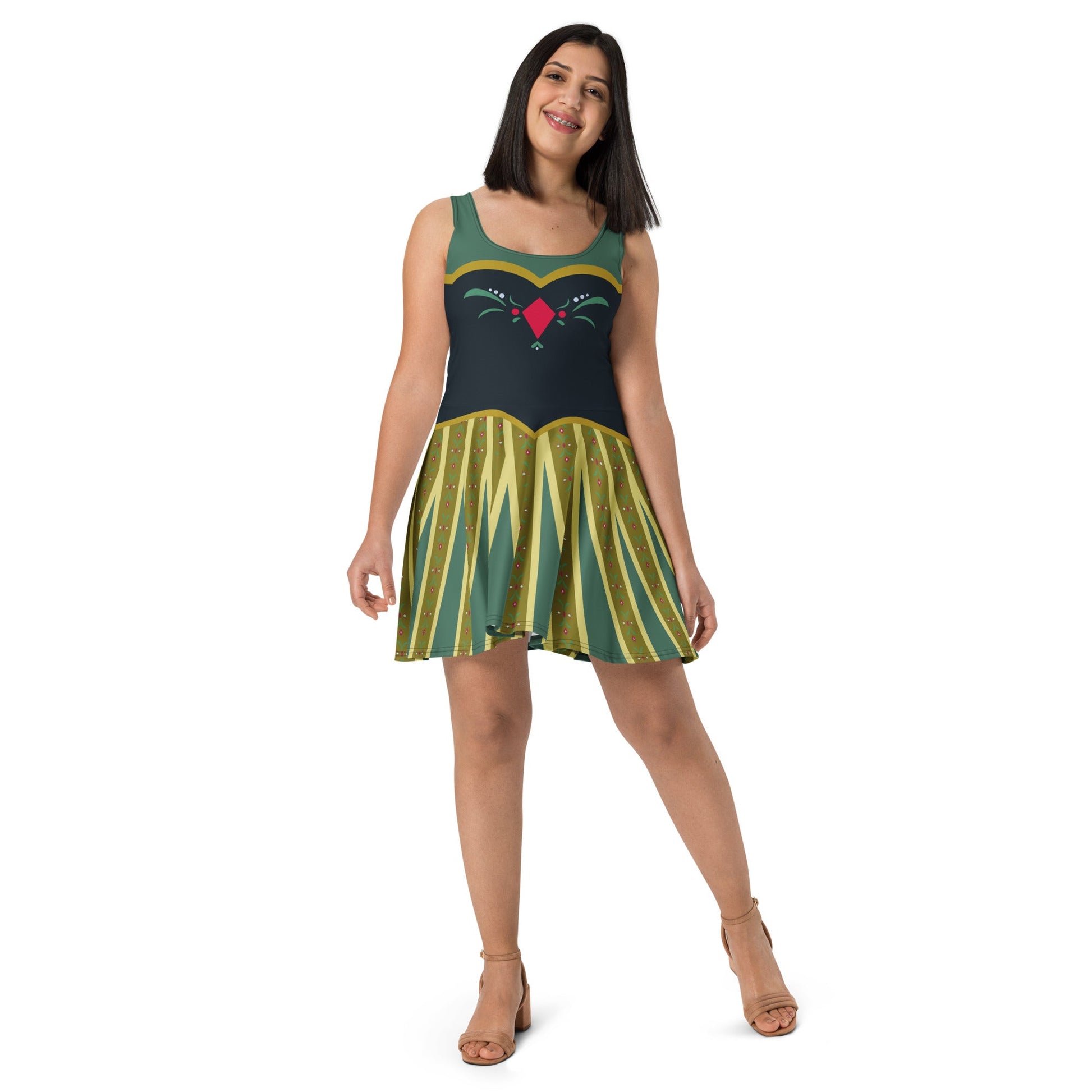 Coronation Day Skater Dress adult anna dressanna coronation dayanna elsa style#tag4##tag5##tag6#