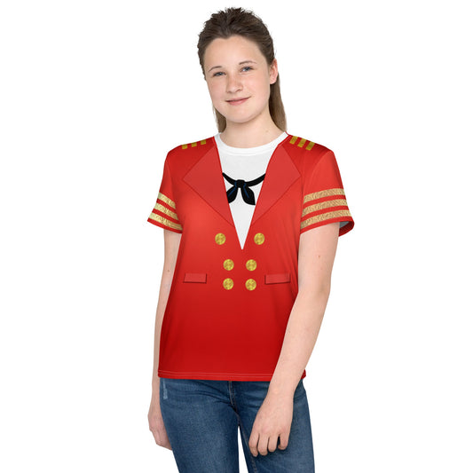 Cruise Captain Youth crew neck t-shirt captain minniecruise line topsLittle Lady Shay Boutique