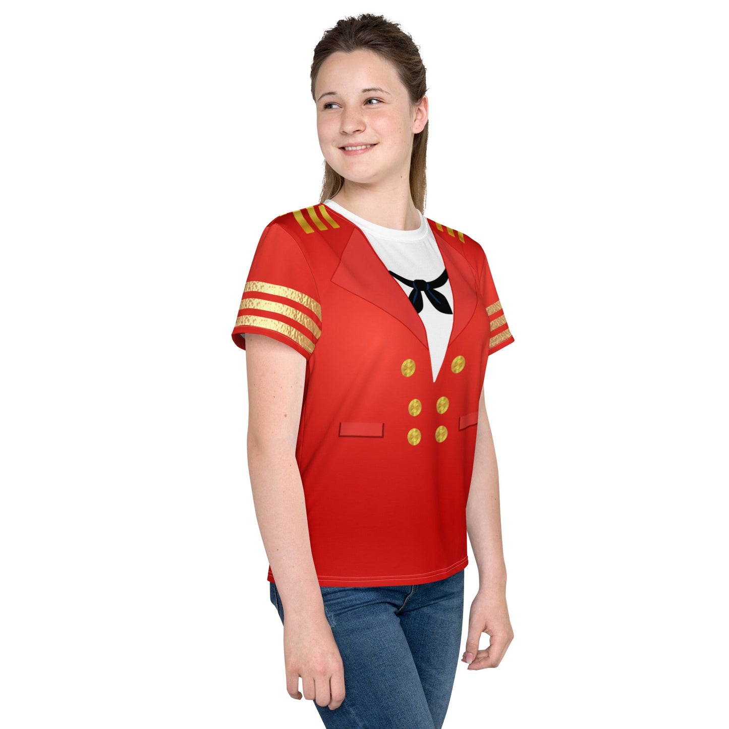 Cruise Captain Youth crew neck t-shirt captain minniecruise line topsLittle Lady Shay Boutique