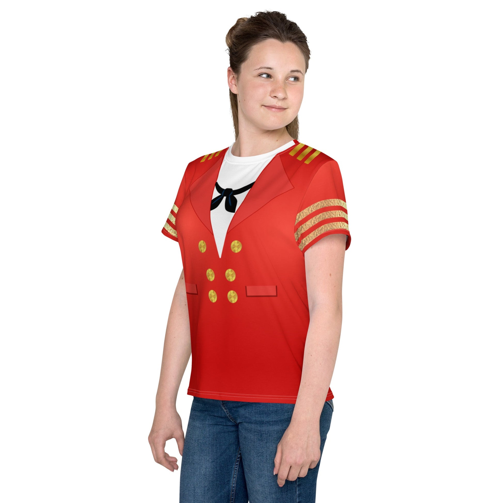 Cruise Captain Youth crew neck t-shirt captain minniecruise line topsLittle Lady Shay Boutique