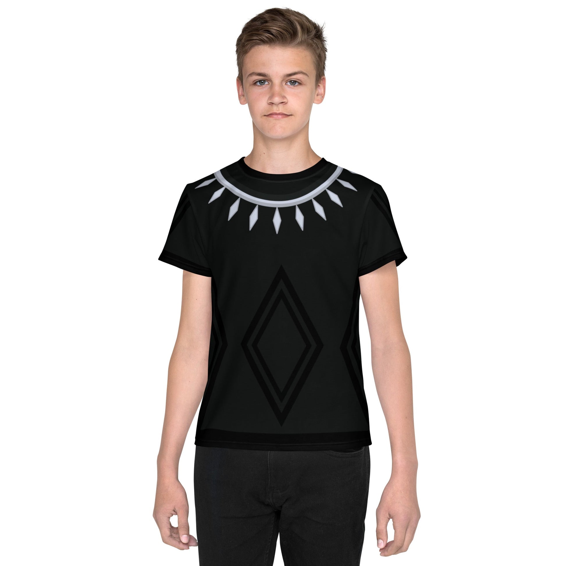 Dark Panther Youth unisex crew neck t-shirt happiness is addictive#tag4##tag5##tag6#