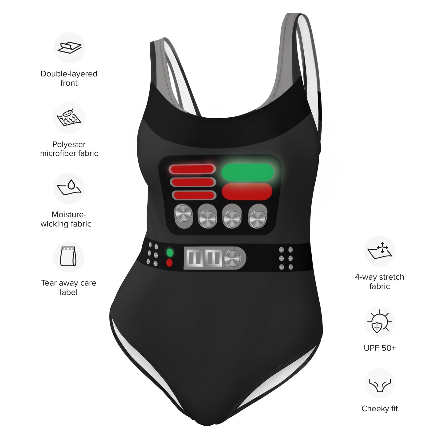 Dark side One-Piece Swimsuit Darth vaderdisney cruiseWrong Lever Clothing