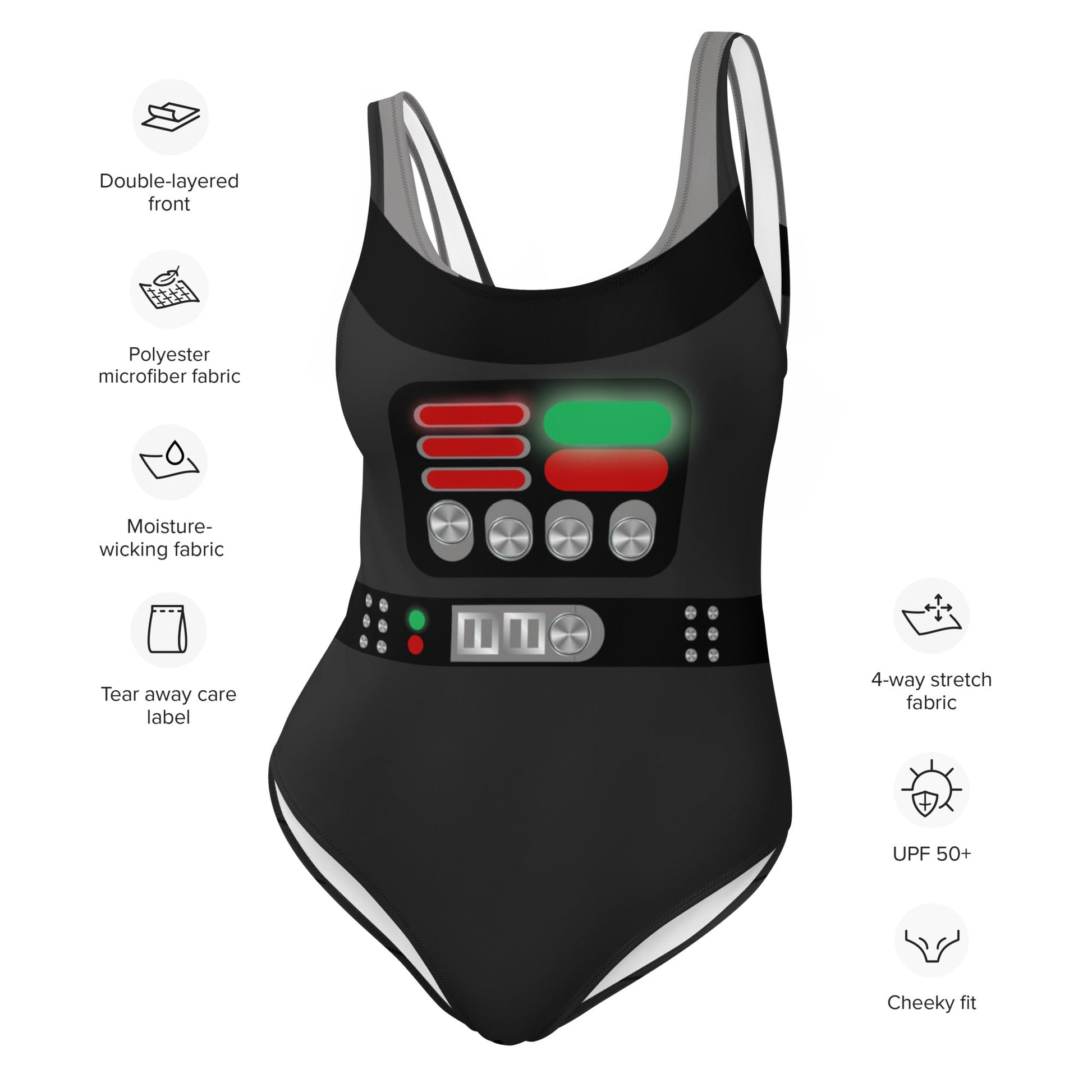 Dark side One-Piece Swimsuit Darth vaderdisney cruiseWrong Lever Clothing