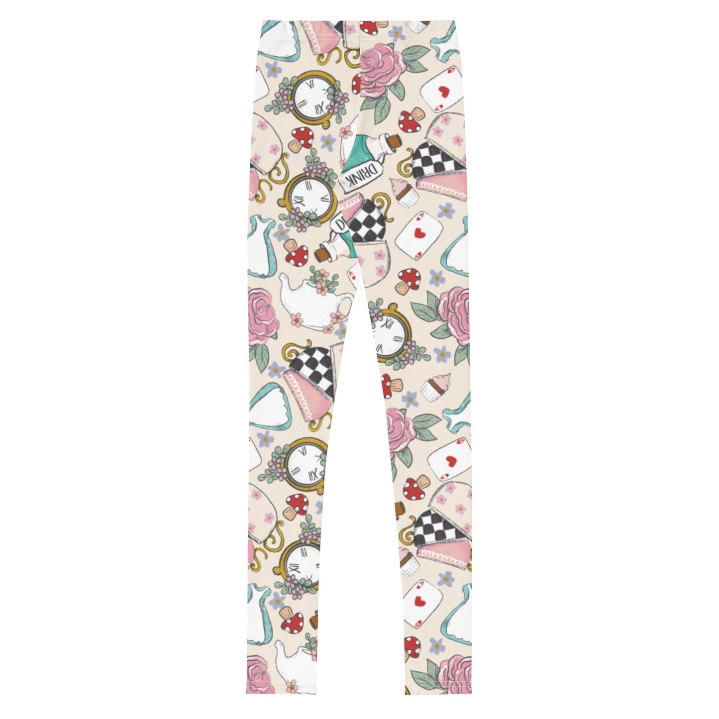 Down the Rabbit hole Youth Leggings alice clothingalice designsalice in wonderland#tag4##tag5##tag6#