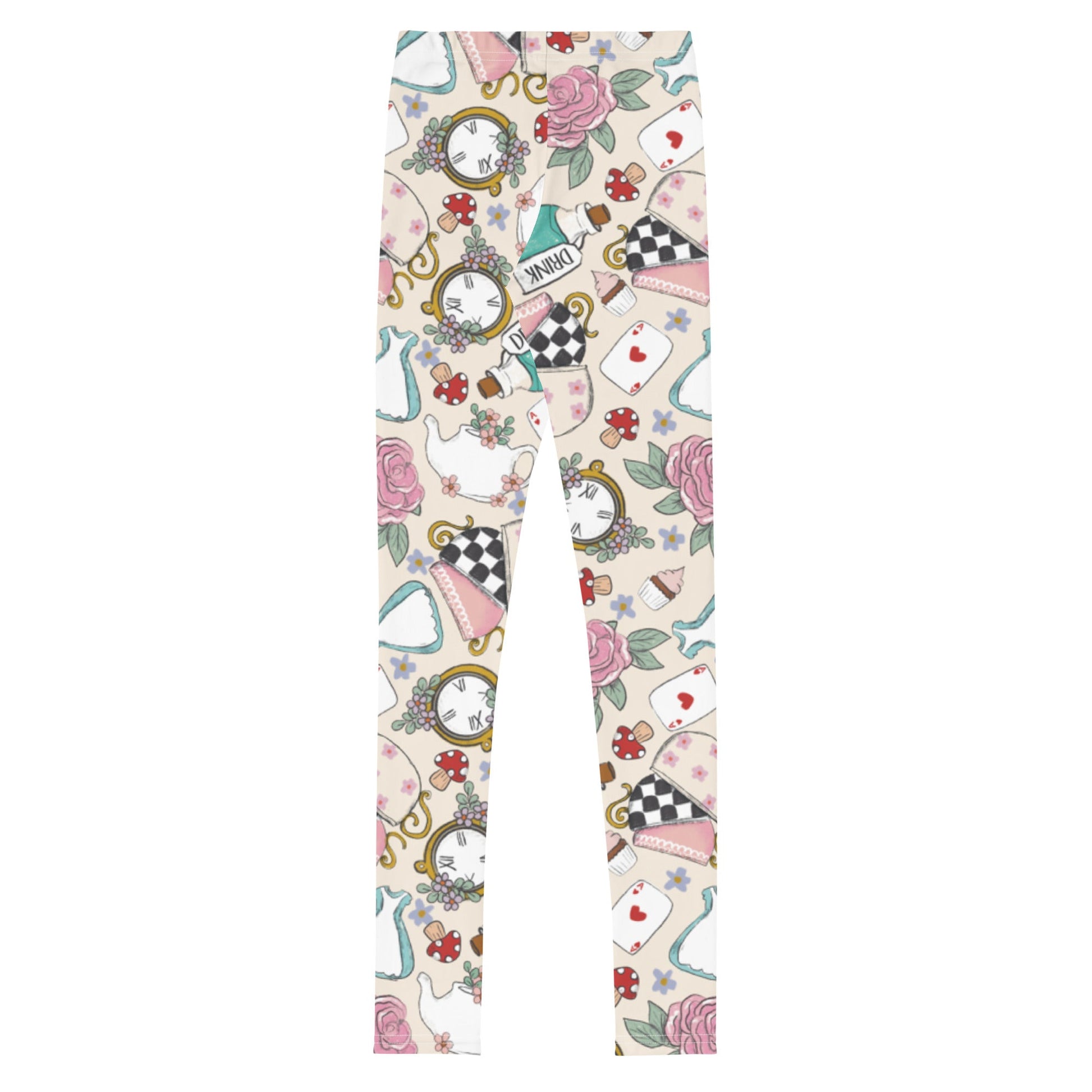 Down the Rabbit hole Youth Leggings alice clothingalice designsalice in wonderland#tag4##tag5##tag6#