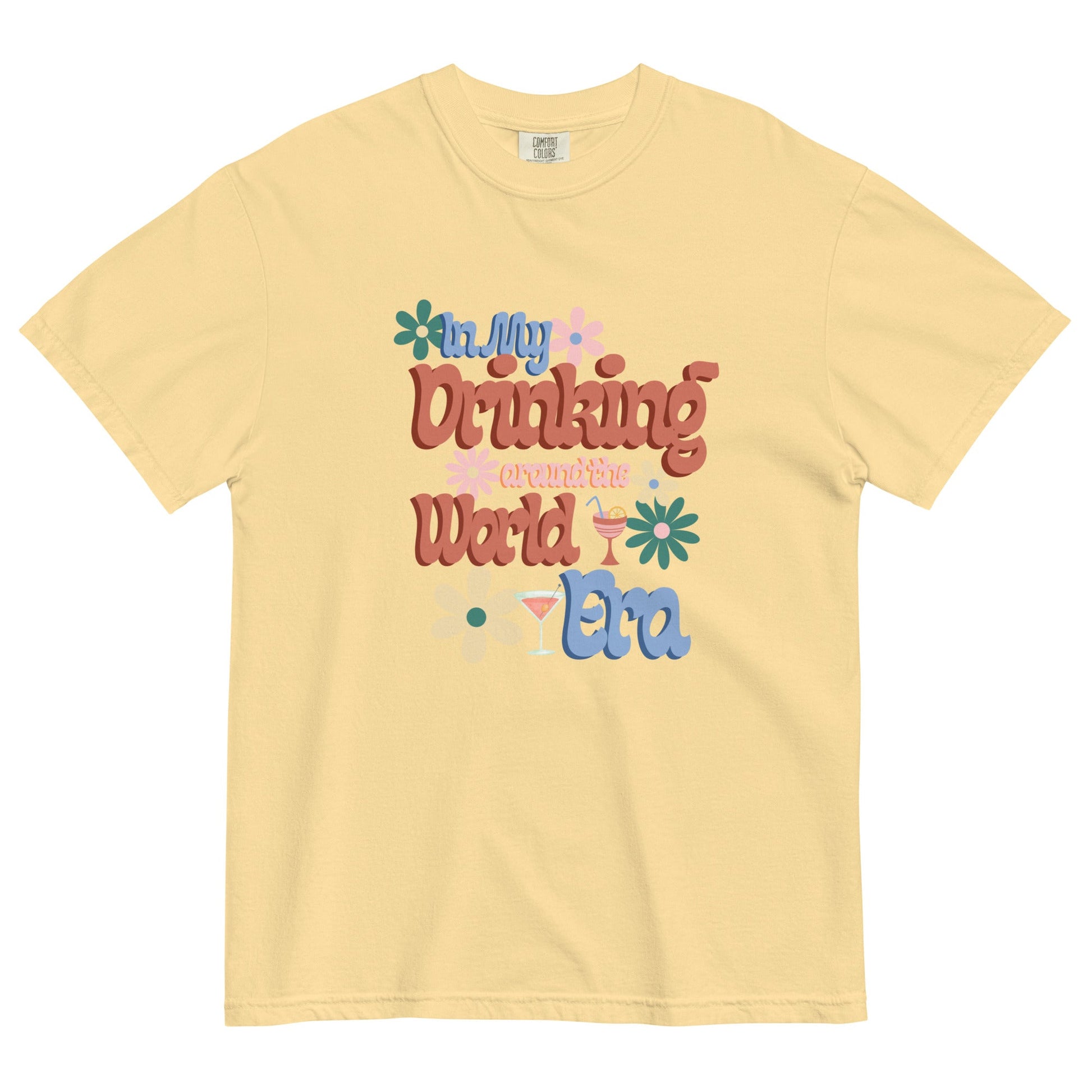 Drinking around the World Retro garment-dyed heavyweight t-shirt adult disney shirtadult disney topadult epcot top#tag4##tag5##tag6#