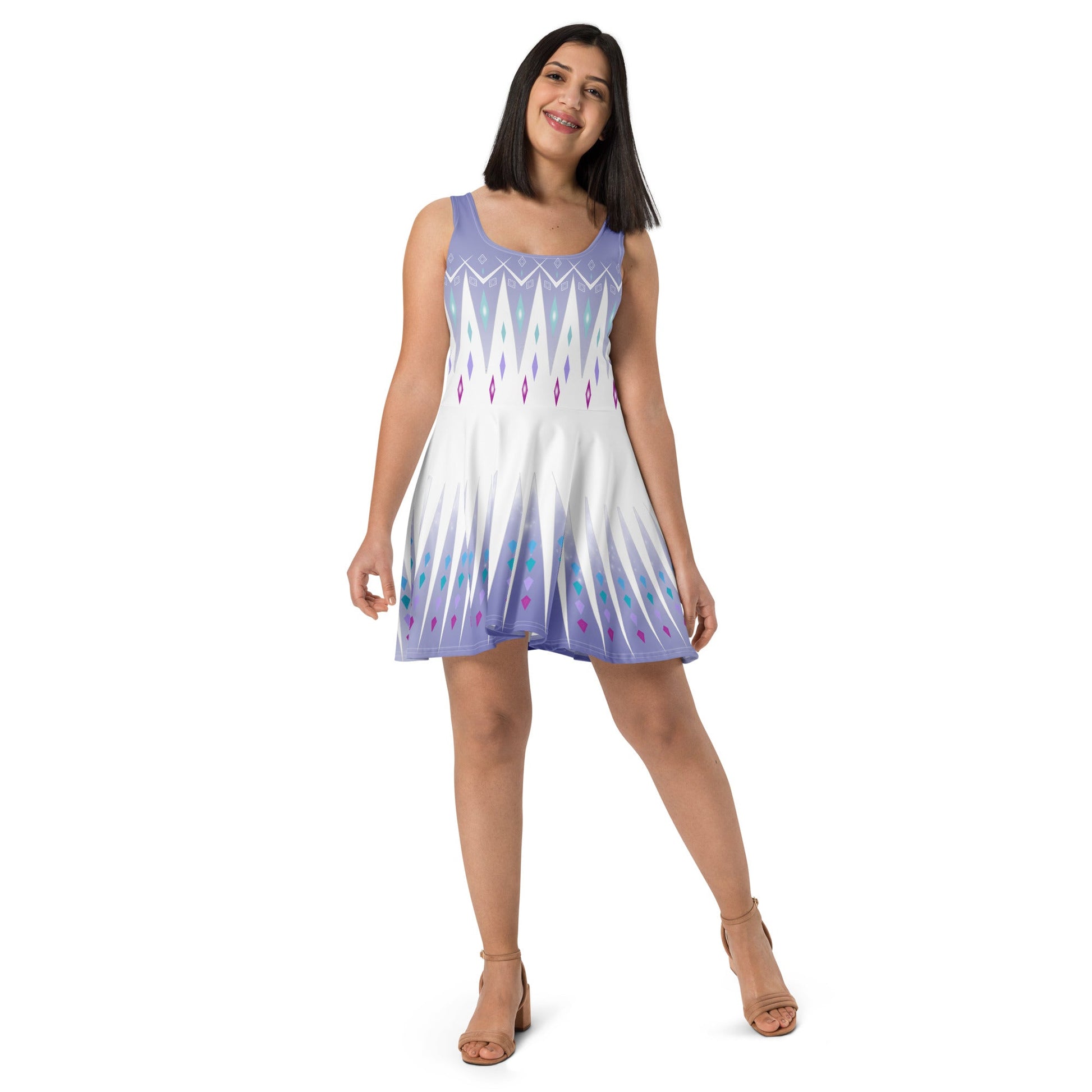 Elsa Frozen Skater Dress adult elsa costumedisney dressdisney dress with pockets#tag4##tag5##tag6#
