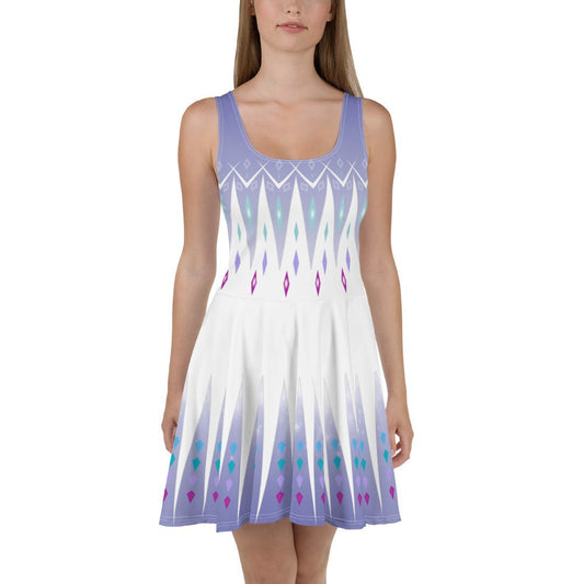 Elsa Frozen Skater Dress adult elsa costumedisney dressdisney dress with pockets#tag4##tag5##tag6#