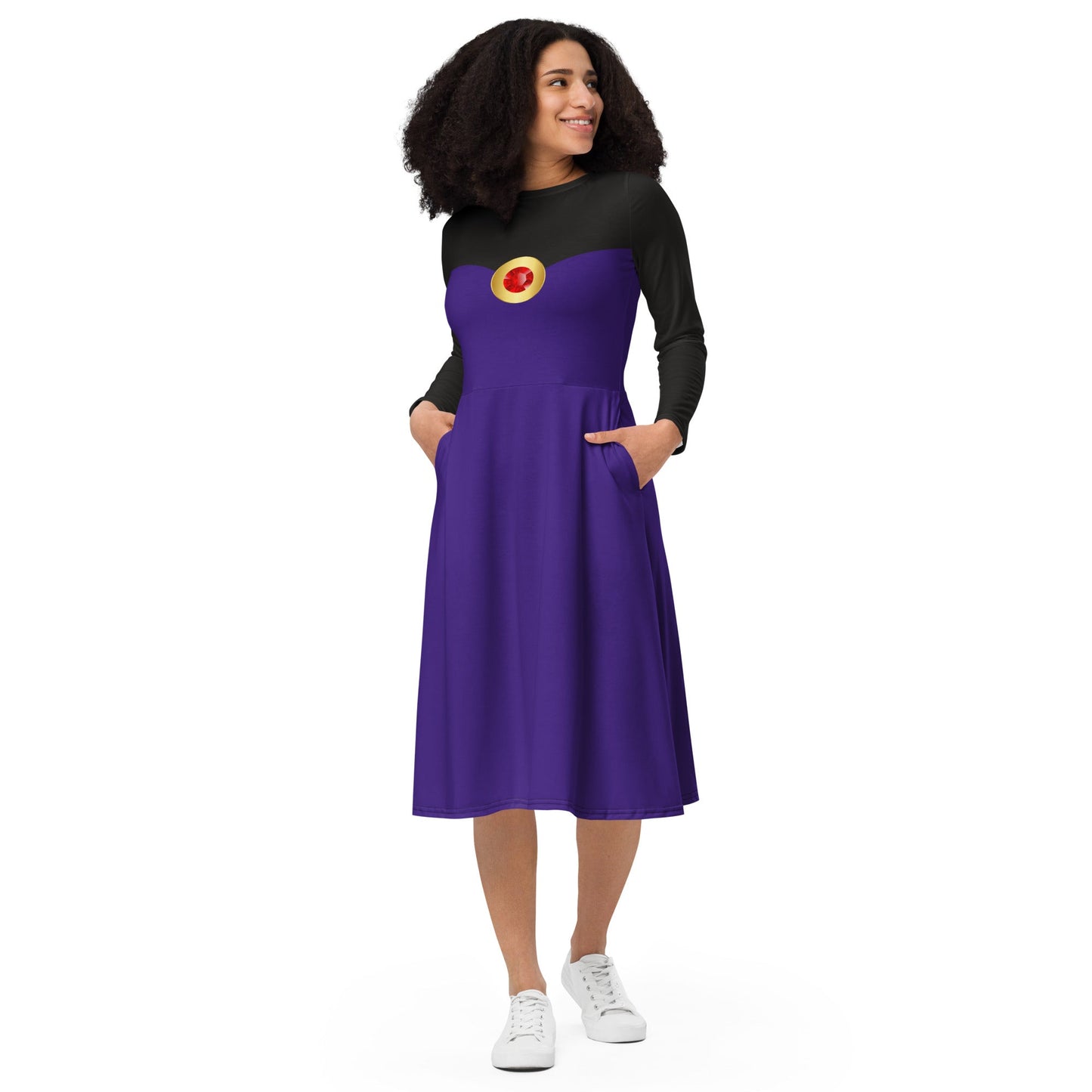 Evil Queen long sleeve midi dress cosplaydisney cosplaydisney costume#tag4##tag5##tag6#