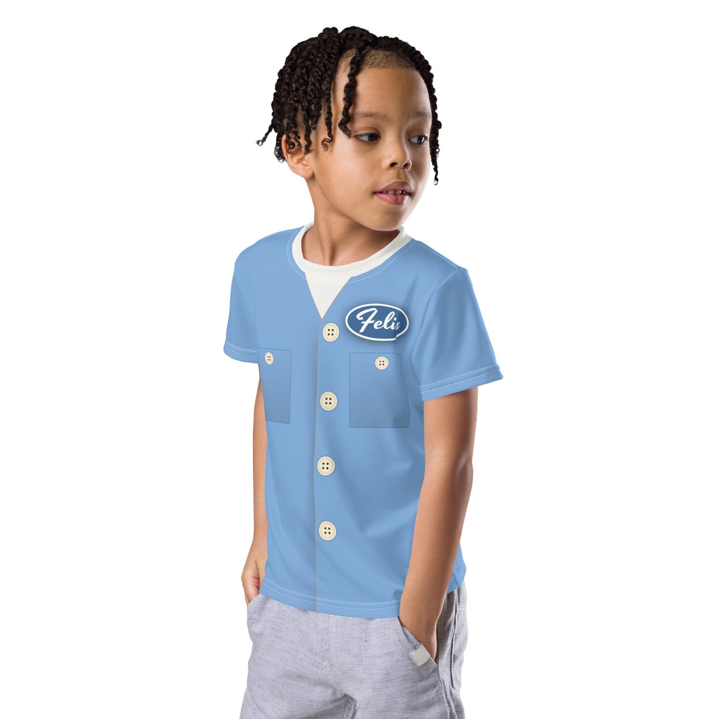 Felix Fixer Kids crew neck t-shirt cartoon tshirtdisney cosplayKids T-ShirtWrong Lever Clothing