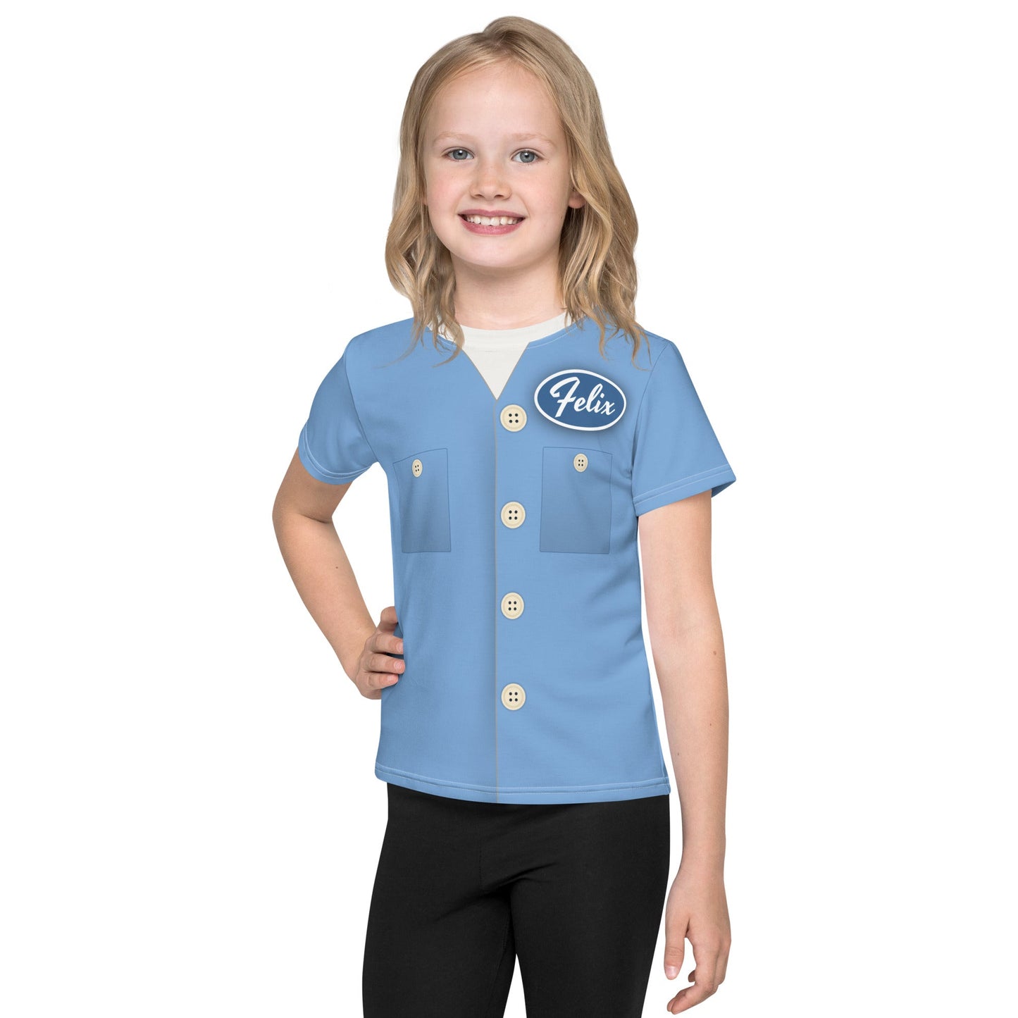 Felix Fixer Kids crew neck t-shirt cartoon tshirtdisney cosplayKids T-ShirtWrong Lever Clothing