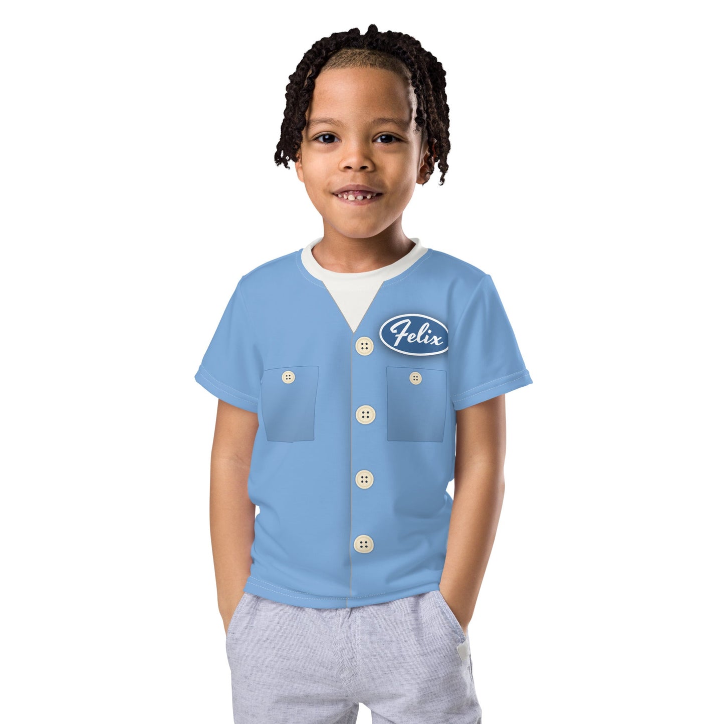 Felix Fixer Kids crew neck t-shirt cartoon tshirtdisney cosplayKids T-ShirtWrong Lever Clothing