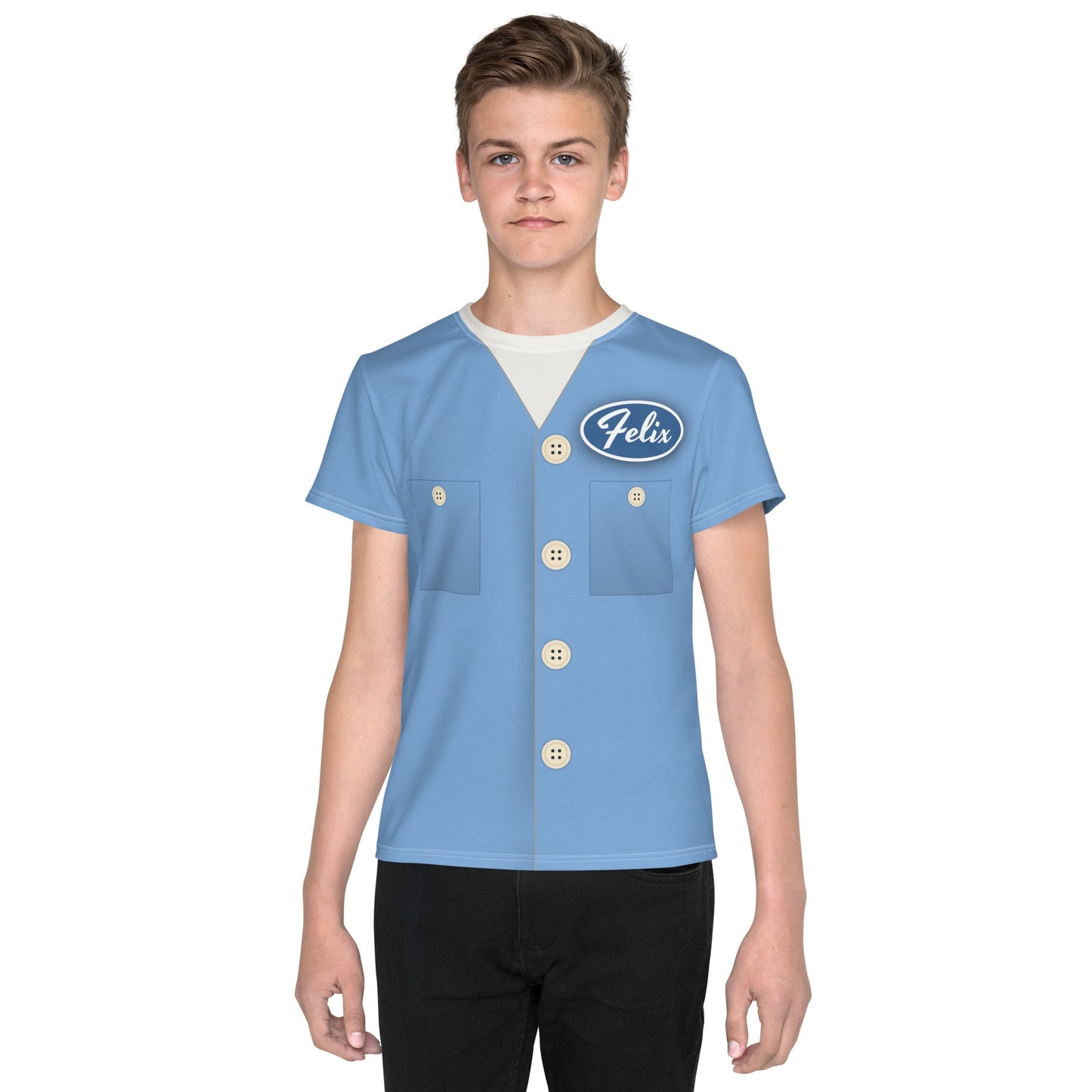 Felix Fixer Youth crew neck t-shirt cartoon tshirtdisney cosplayKids T-ShirtWrong Lever Clothing