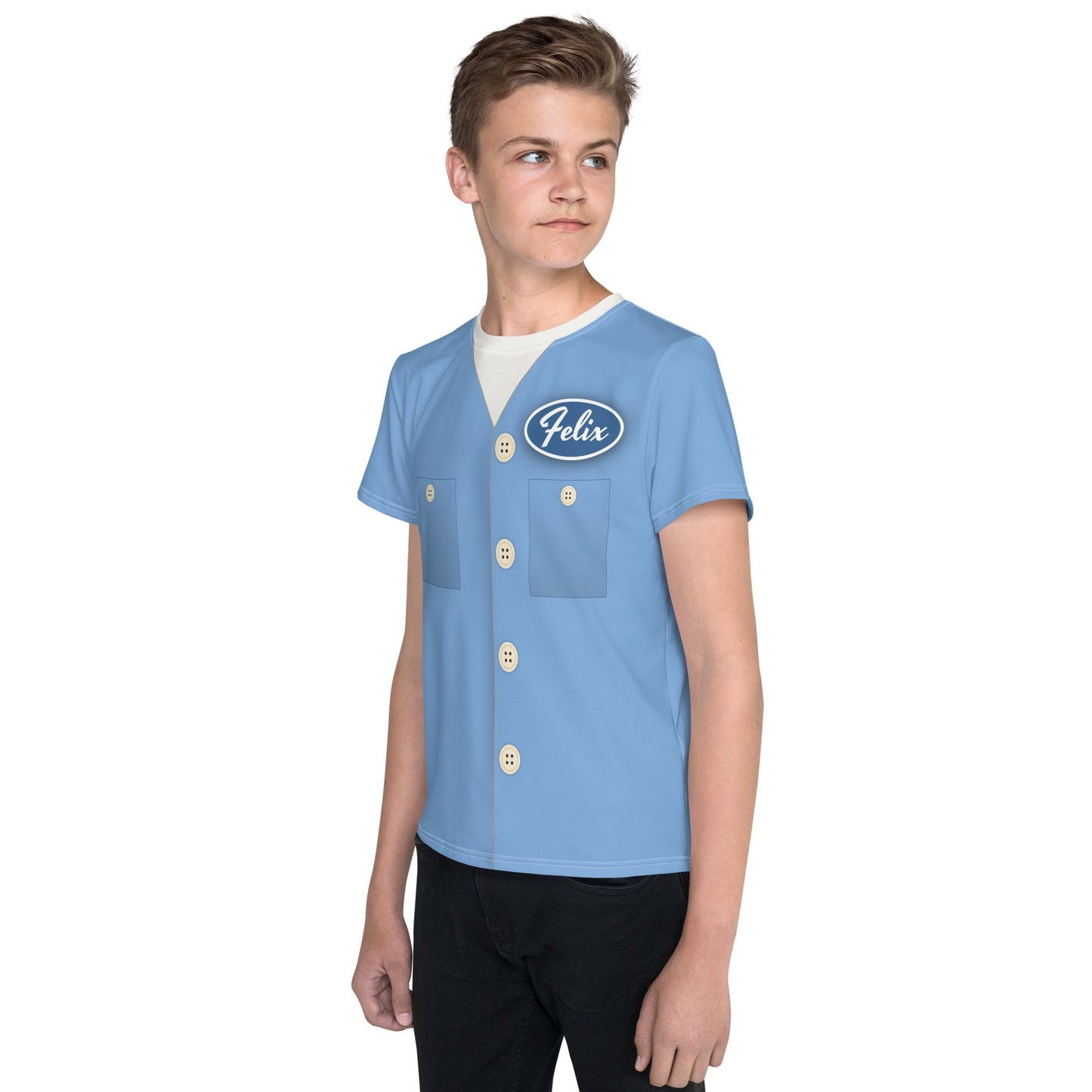 Felix Fixer Youth crew neck t-shirt cartoon tshirtdisney cosplayKids T-ShirtWrong Lever Clothing