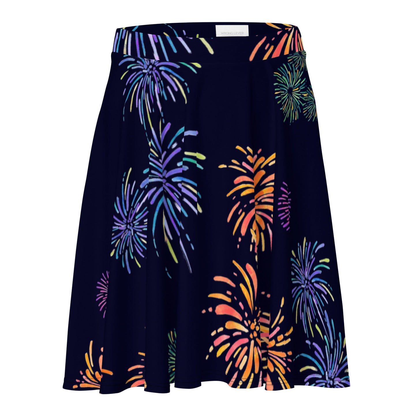 Firework Ears Skater Skirt All Over PrintcosplaySkater SkirtWrong Lever Clothing