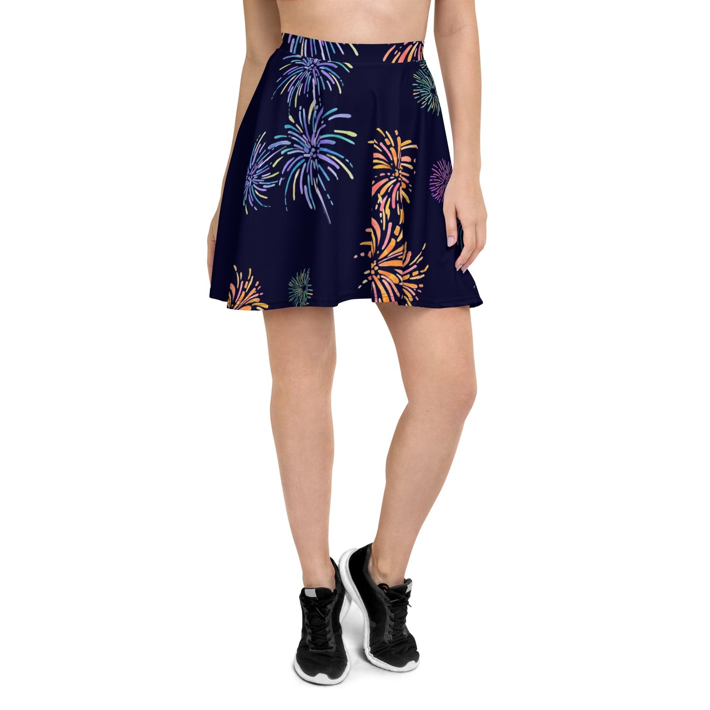 Firework Ears Skater Skirt All Over PrintcosplaySkater SkirtWrong Lever Clothing