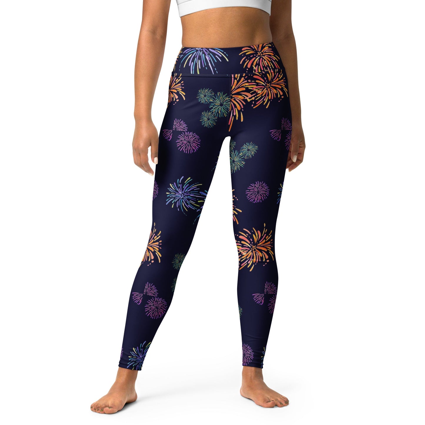 Fireworks Ears Yoga Leggings All Over PrintAOPAdult LeggingsWrong Lever Clothing