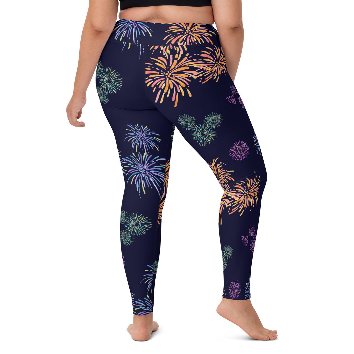 Fireworks Ears Yoga Leggings All Over PrintAOPAdult LeggingsWrong Lever Clothing