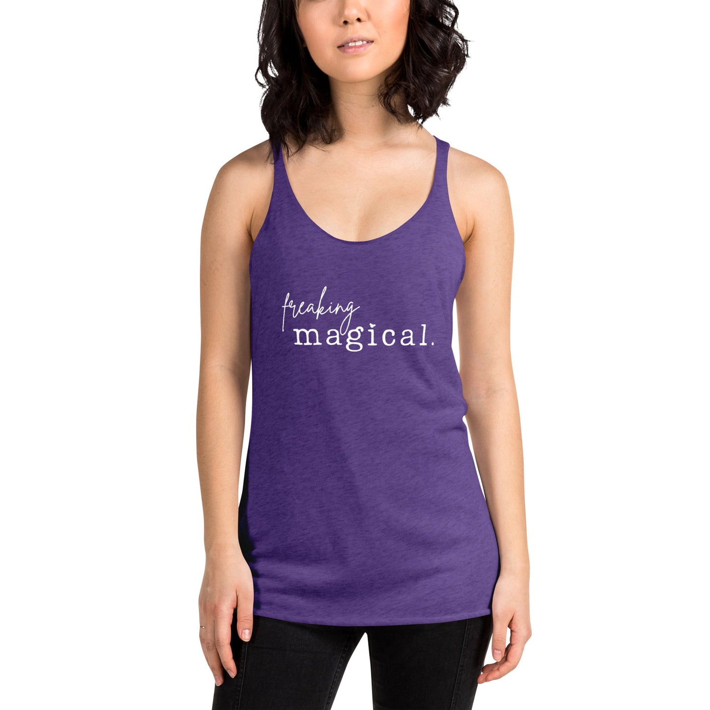 Freaking Magical Women's Racerback Tank 100 years of wonderdisney sweatshirtsdisney trip#tag4##tag5##tag6#