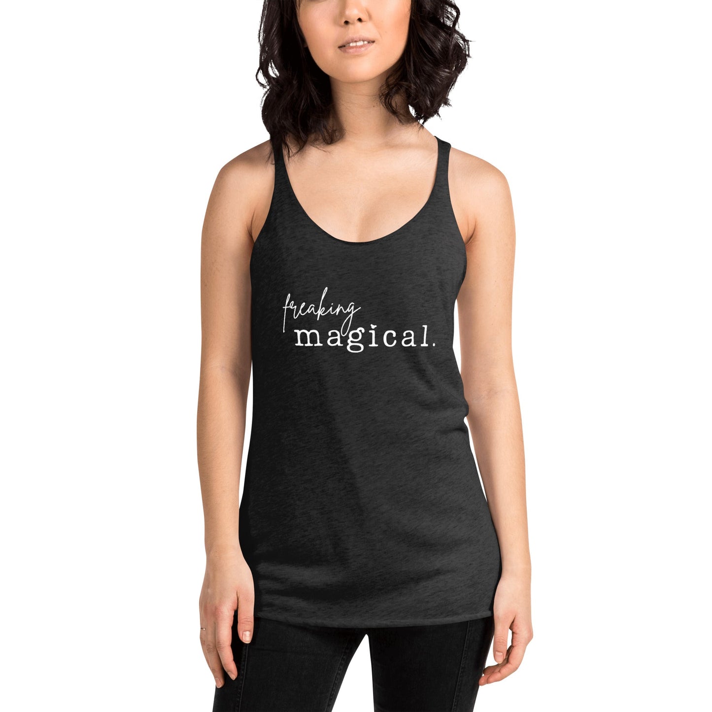 Freaking Magical Women's Racerback Tank 100 years of wonderdisney sweatshirtsdisney trip#tag4##tag5##tag6#