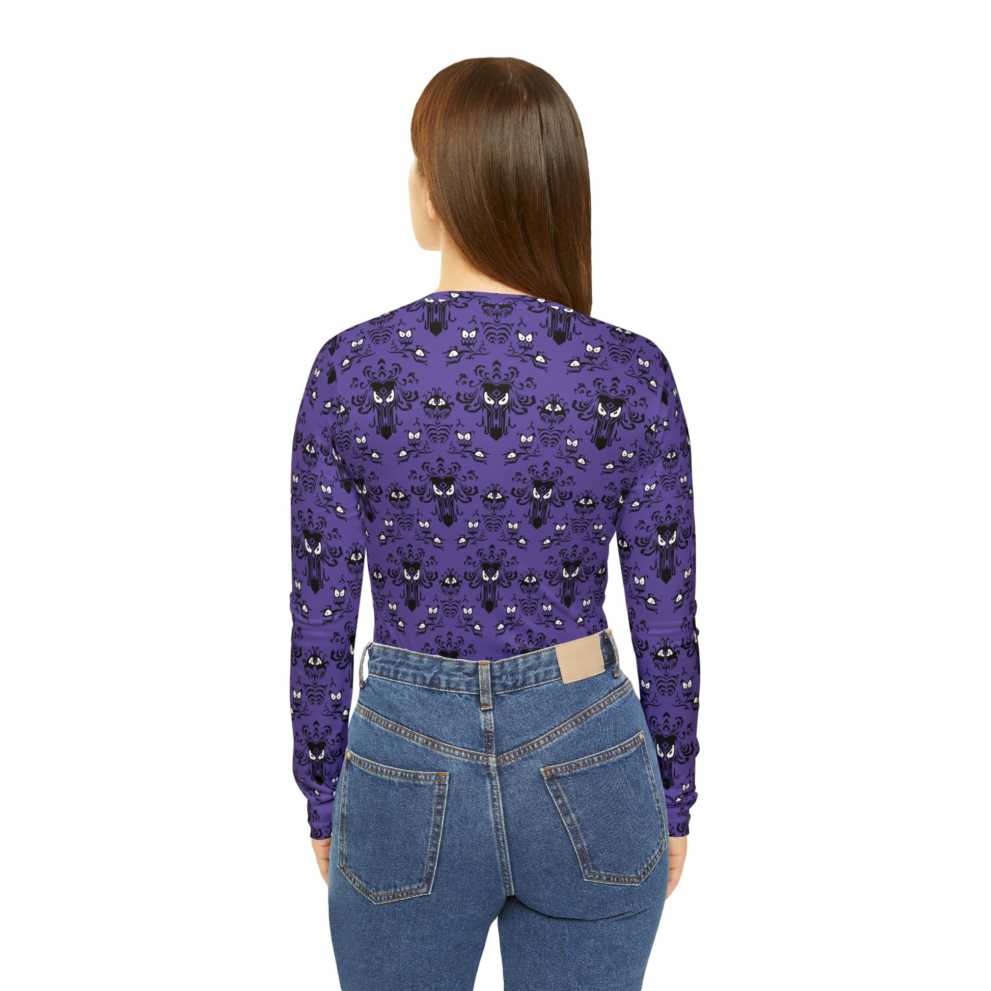 Ghost Host Women's Long Sleeve V-neck Shirt All Over PrintAOPAOP Clothing#tag4##tag5##tag6#