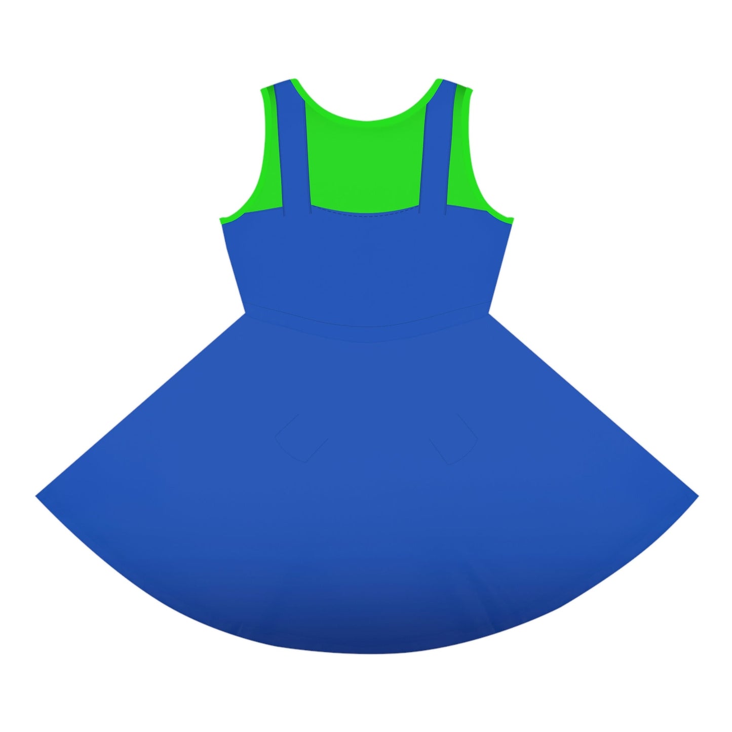 Green Video Game Guy Girls' Sleeveless Sundress All Over PrintAOPAOP Clothing#tag4##tag5##tag6#