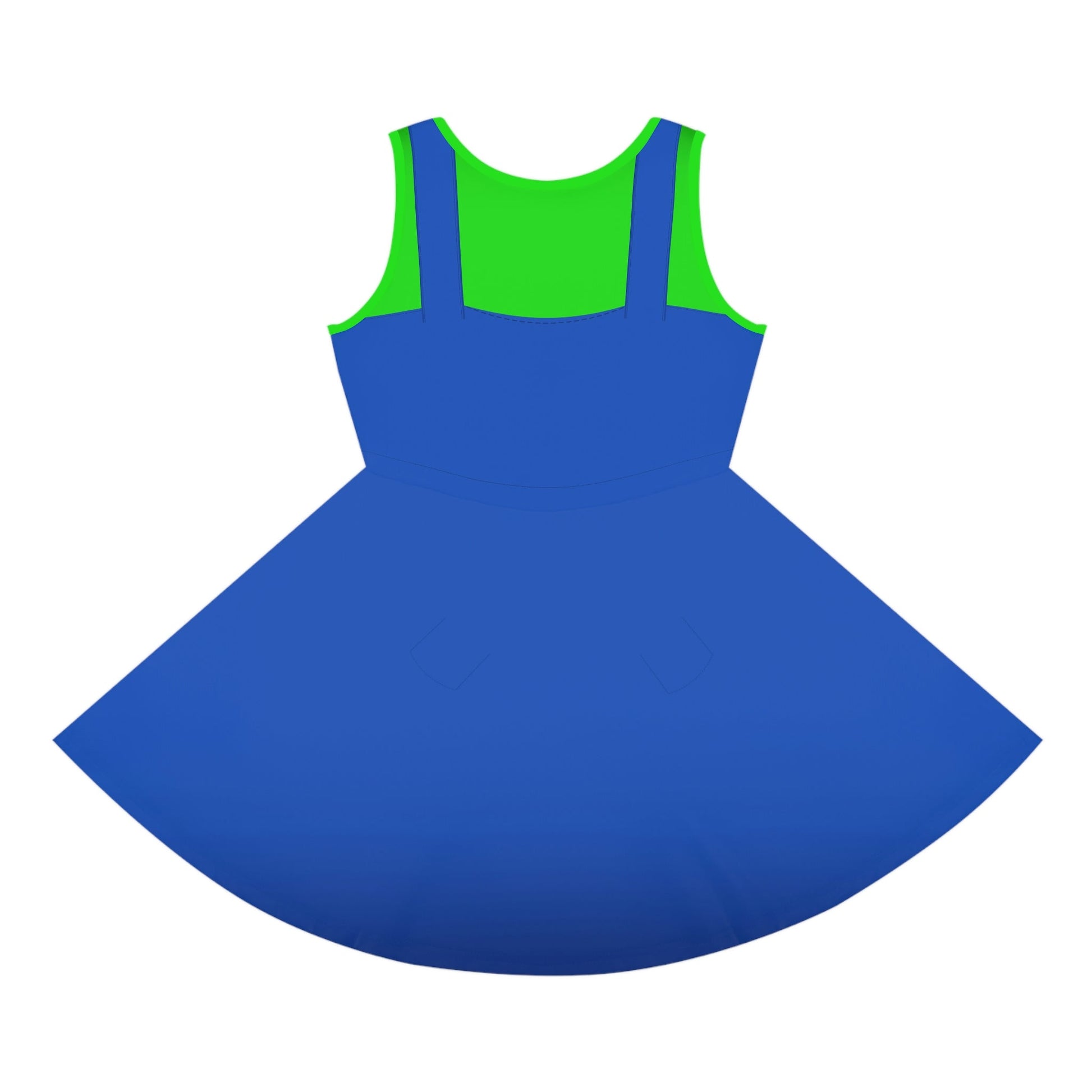 Green Video Game Guy Girls' Sleeveless Sundress All Over PrintAOPAOP Clothing#tag4##tag5##tag6#