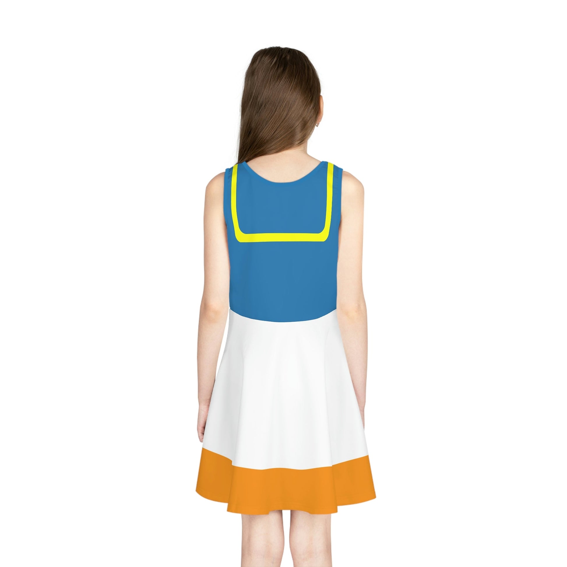 Grumpy Duck Girls' Sleeveless Sundress (AOP) All Over PrintAOPAOP Clothing#tag4##tag5##tag6#