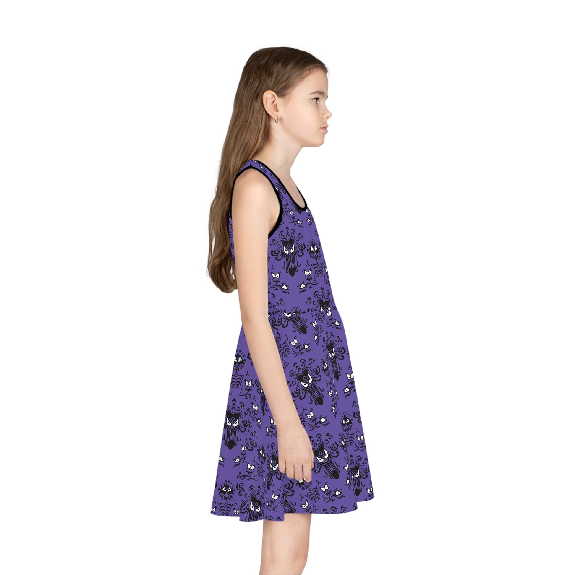 Haunted House Girls' Sleeveless Sundress All Over PrintAOPAOP Clothing#tag4##tag5##tag6#