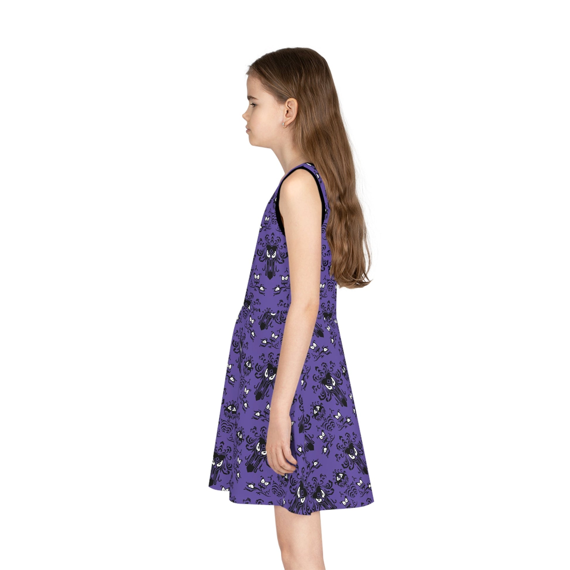 Haunted House Girls' Sleeveless Sundress All Over PrintAOPAOP Clothing#tag4##tag5##tag6#