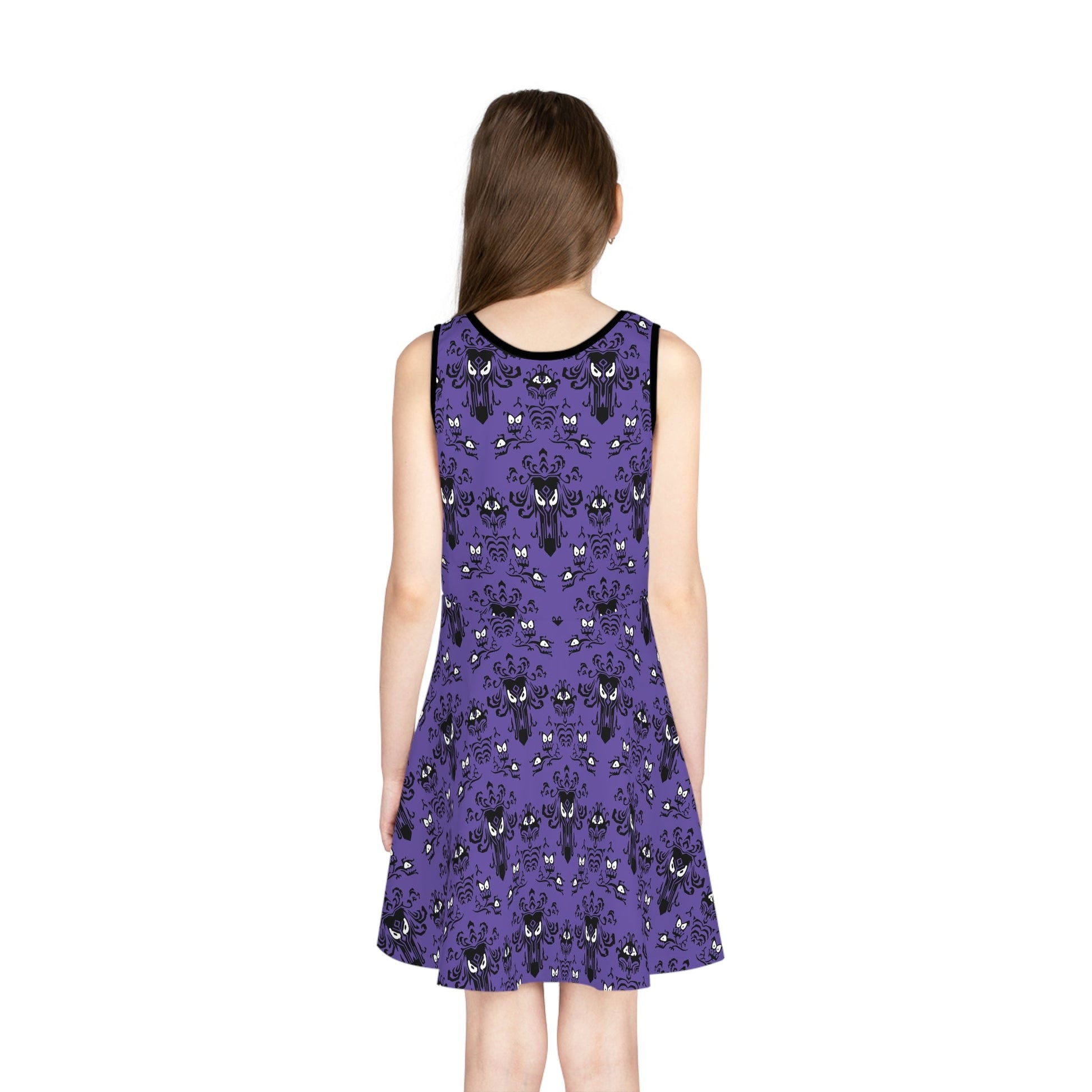 Haunted House Girls' Sleeveless Sundress All Over PrintAOPAOP Clothing#tag4##tag5##tag6#
