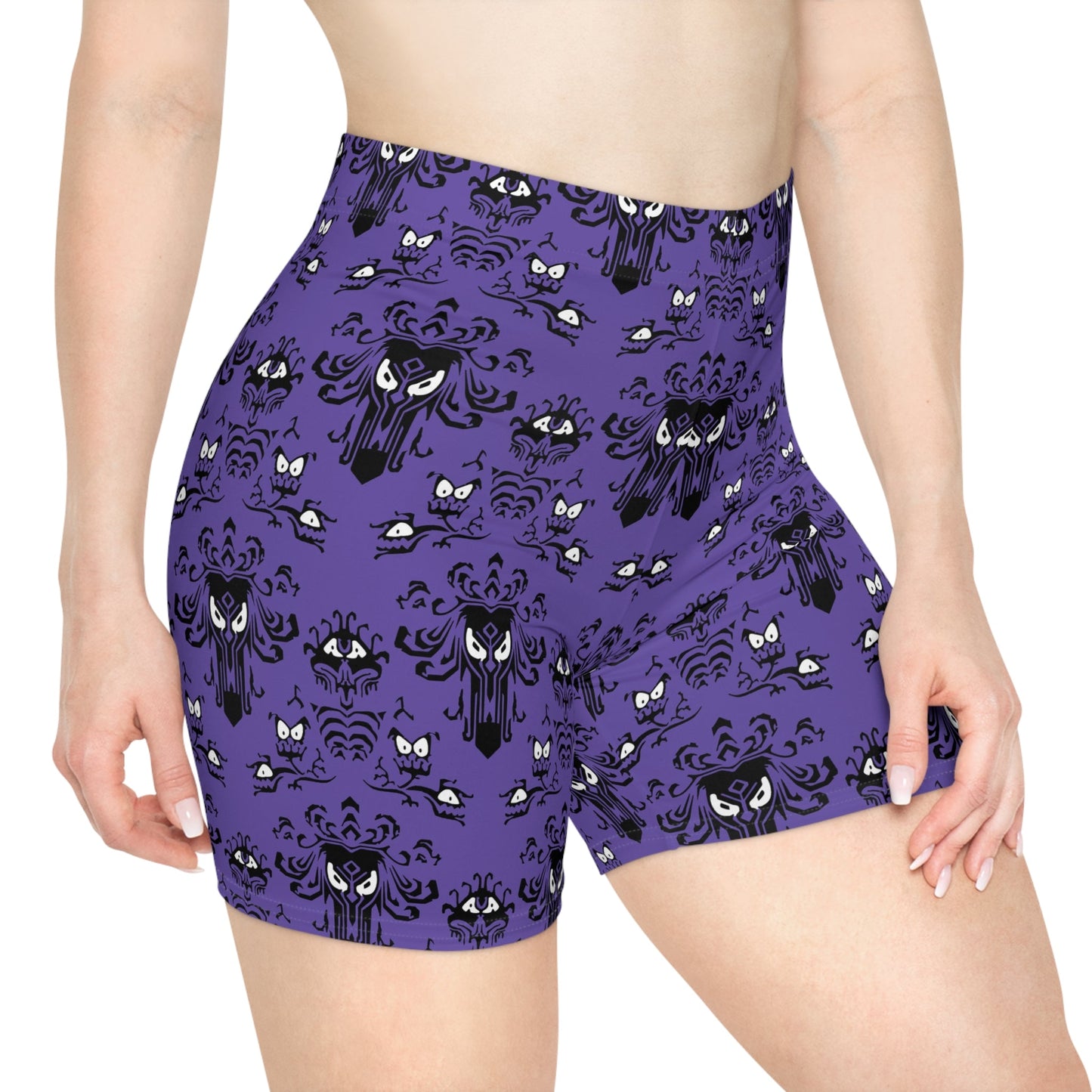 Haunted House Women's Biker Shorts All Over PrintAOPAOP Clothing#tag4##tag5##tag6#