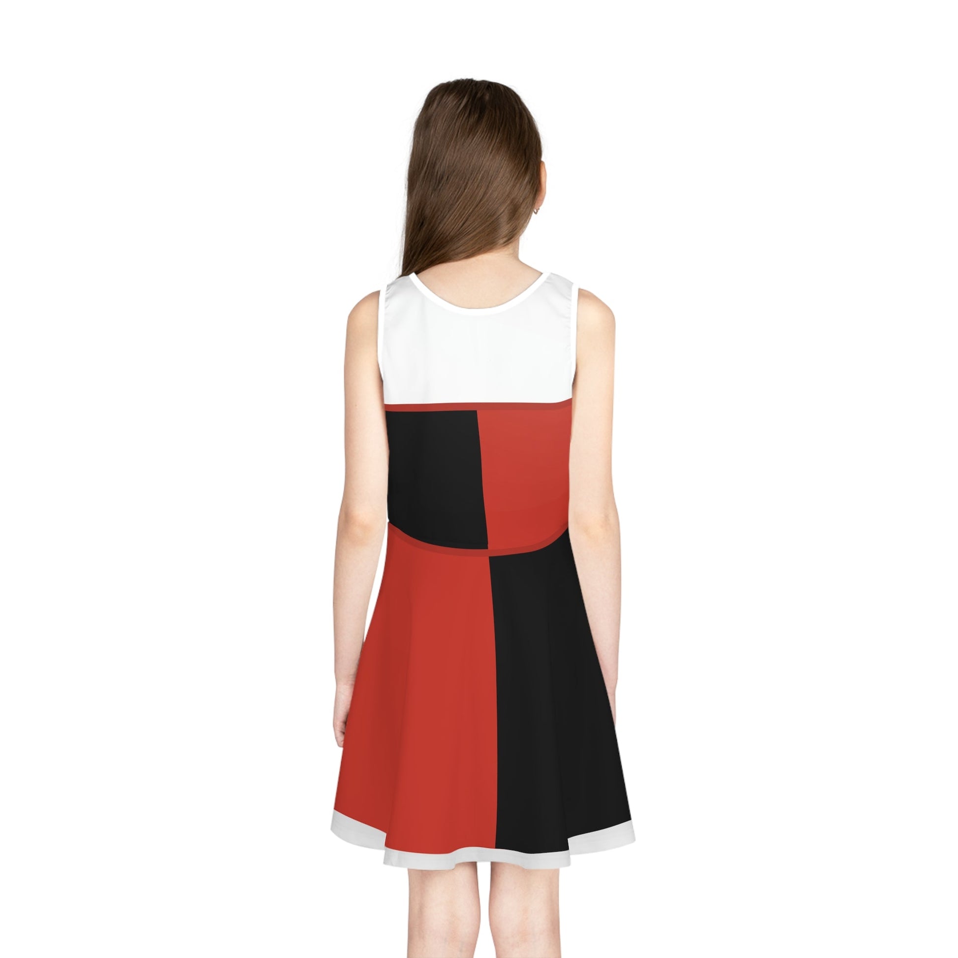 Heart Queen Girls' Sleeveless Sundress alice in wonderlandAll Over PrintAOP#tag4##tag5##tag6#