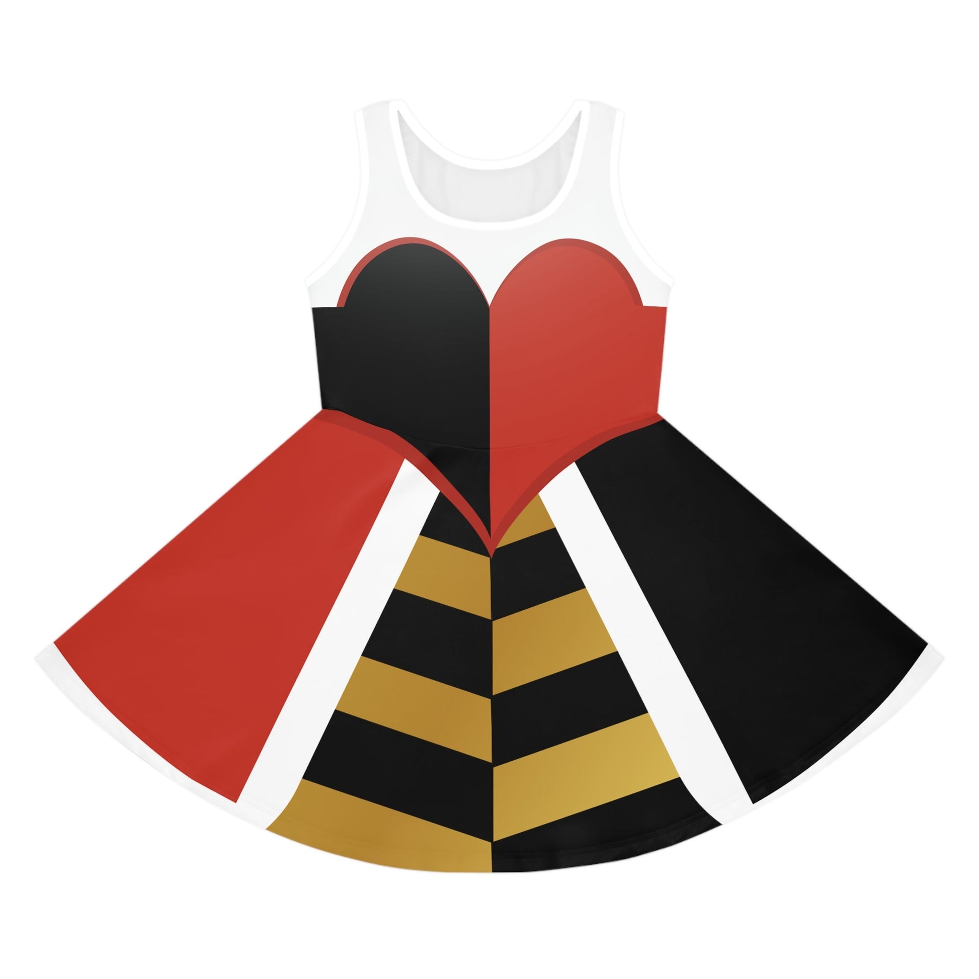 Heart Queen Girls' Sleeveless Sundress alice in wonderlandAll Over PrintAOP#tag4##tag5##tag6#