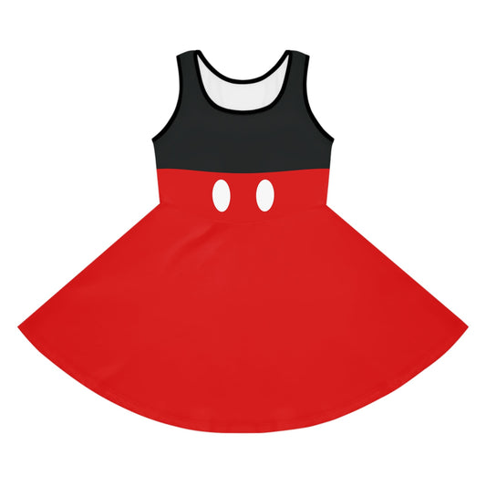 Hey Mick Girls' Sleeveless Sundress All Over PrintAOPkids dressWrong Lever Clothing