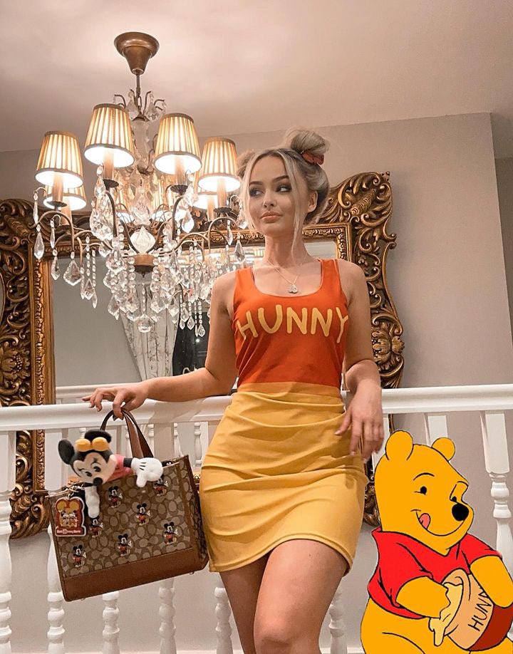 Hunny Tight Dress- Costume, Bounding, Cosplay christopher robin friendsdisney costumeSkater DressLittle Lady Shay Boutique