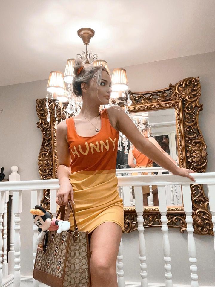 Hunny Tight Dress- Costume, Bounding, Cosplay christopher robin friendsdisney costumeSkater DressLittle Lady Shay Boutique