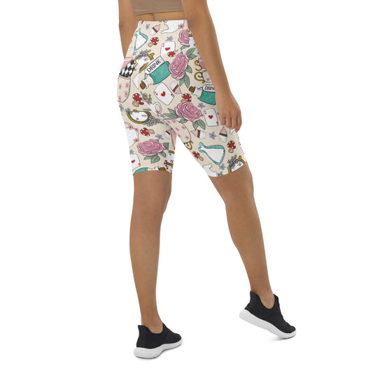 Into the rabbit hole Alice inspired Biker Shorts happiness is addictive#tag4##tag5##tag6#
