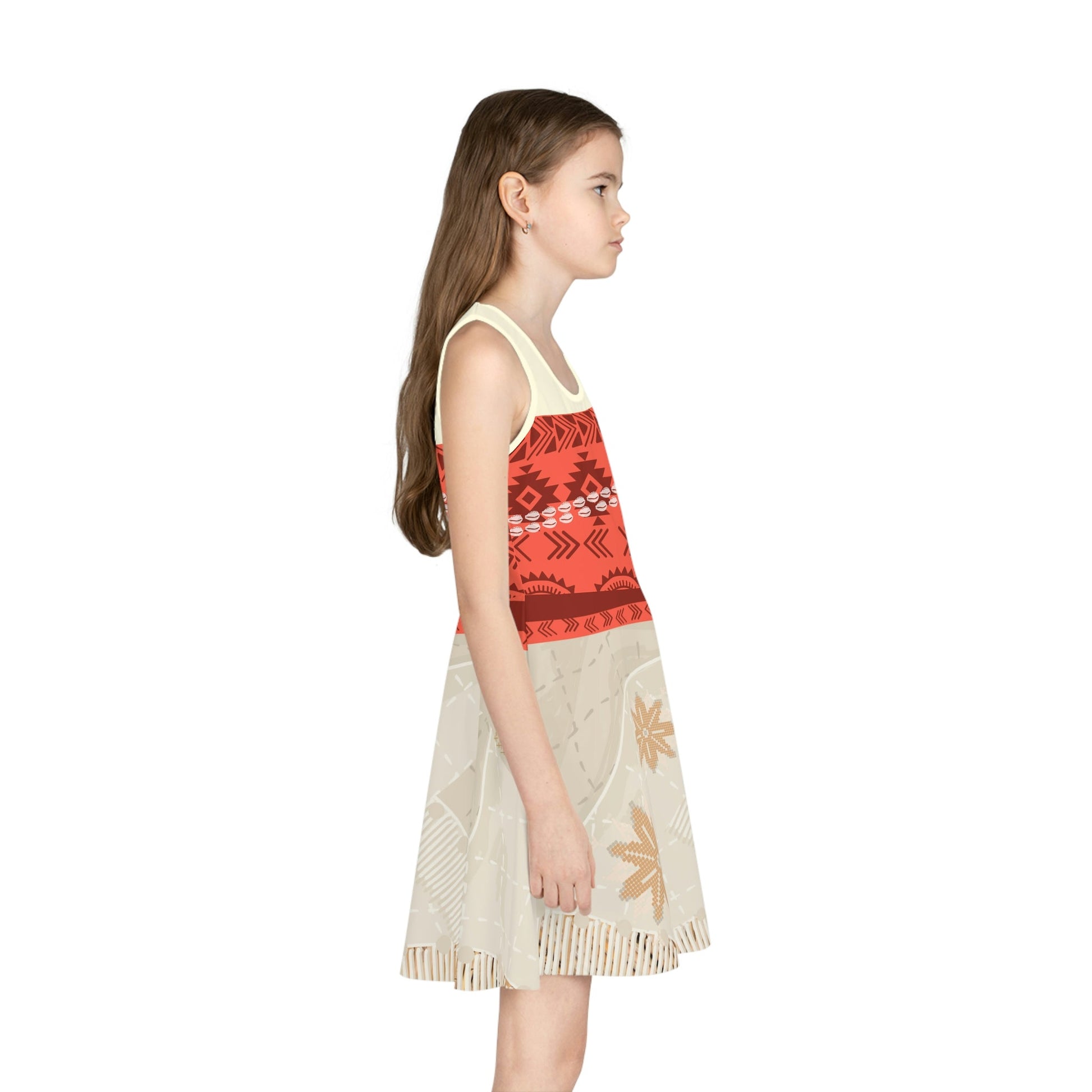 Island Princess Girls' Sleeveless Sundress All Over PrintAOPAOP Clothing#tag4##tag5##tag6#