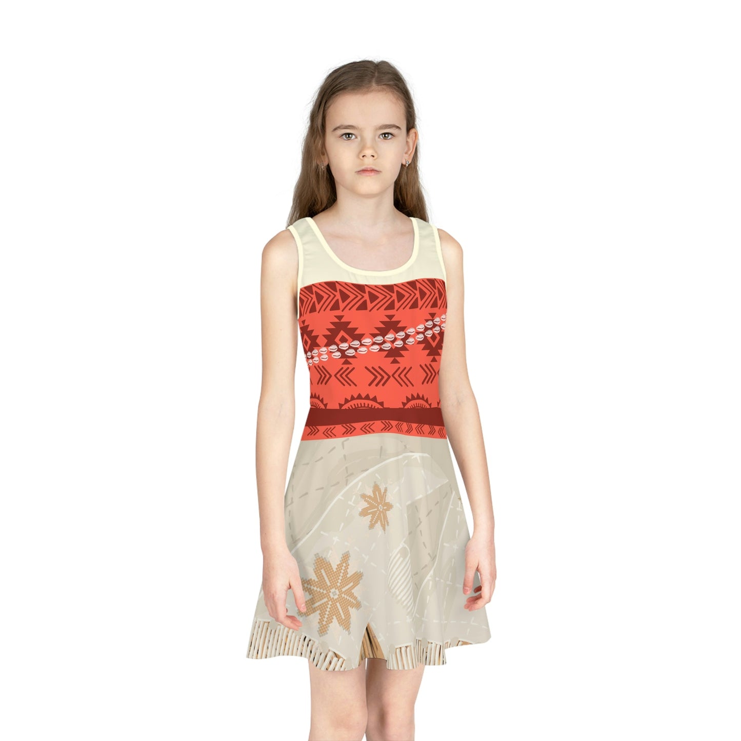 Island Princess Girls' Sleeveless Sundress All Over PrintAOPAOP Clothing#tag4##tag5##tag6#