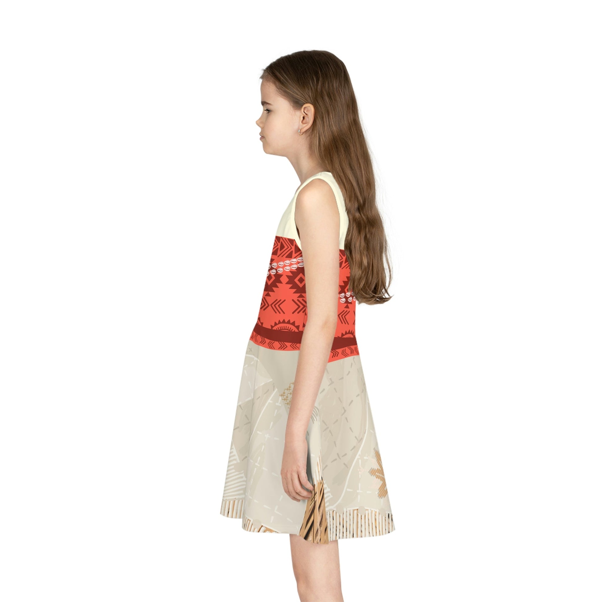 Island Princess Girls' Sleeveless Sundress All Over PrintAOPAOP Clothing#tag4##tag5##tag6#