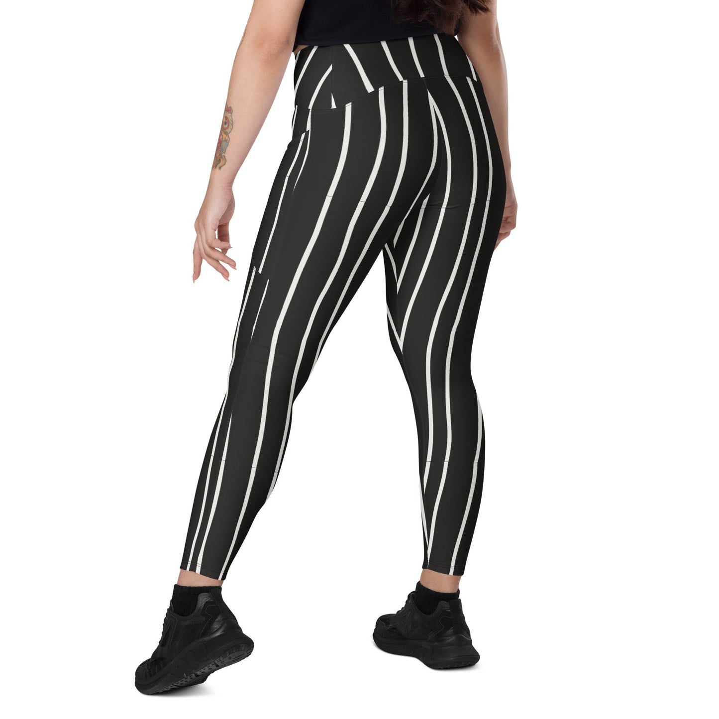 Jack Nightmare Inspired Leggings with pockets adult costumeadult jack skellington leggingsadult leggings#tag4##tag5##tag6#