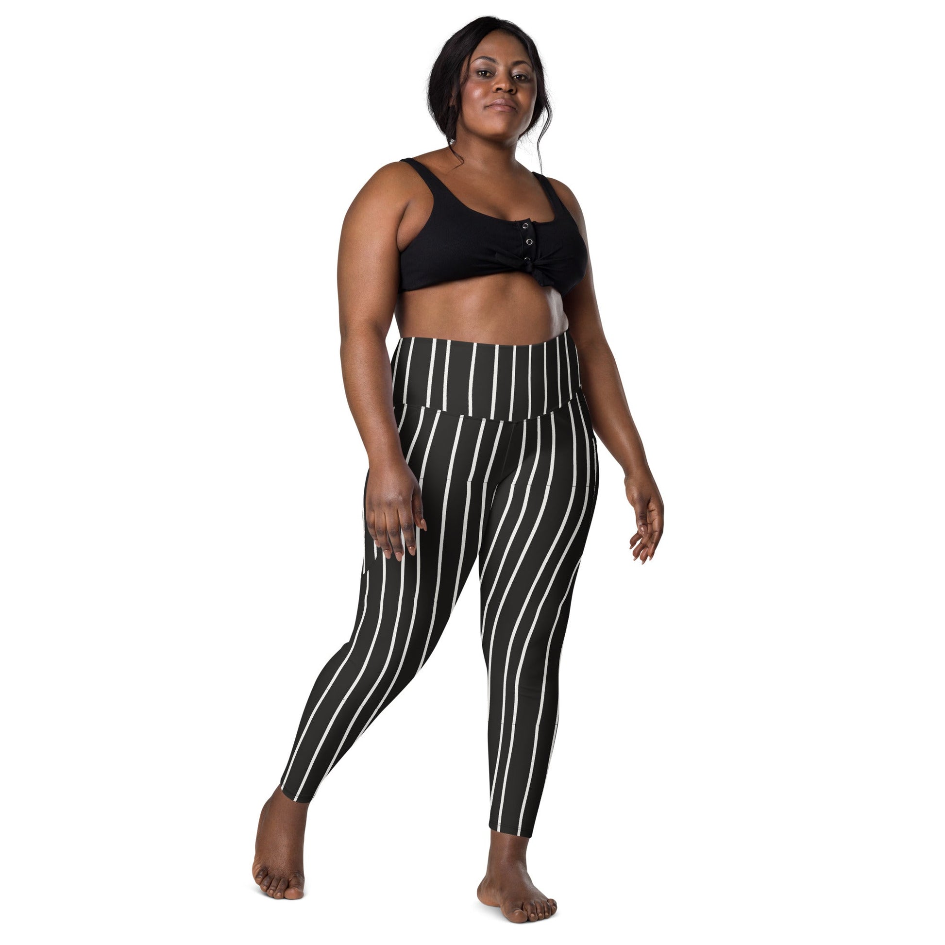 Jack Nightmare Inspired Leggings with pockets adult costumeadult jack skellington leggingsadult leggings#tag4##tag5##tag6#