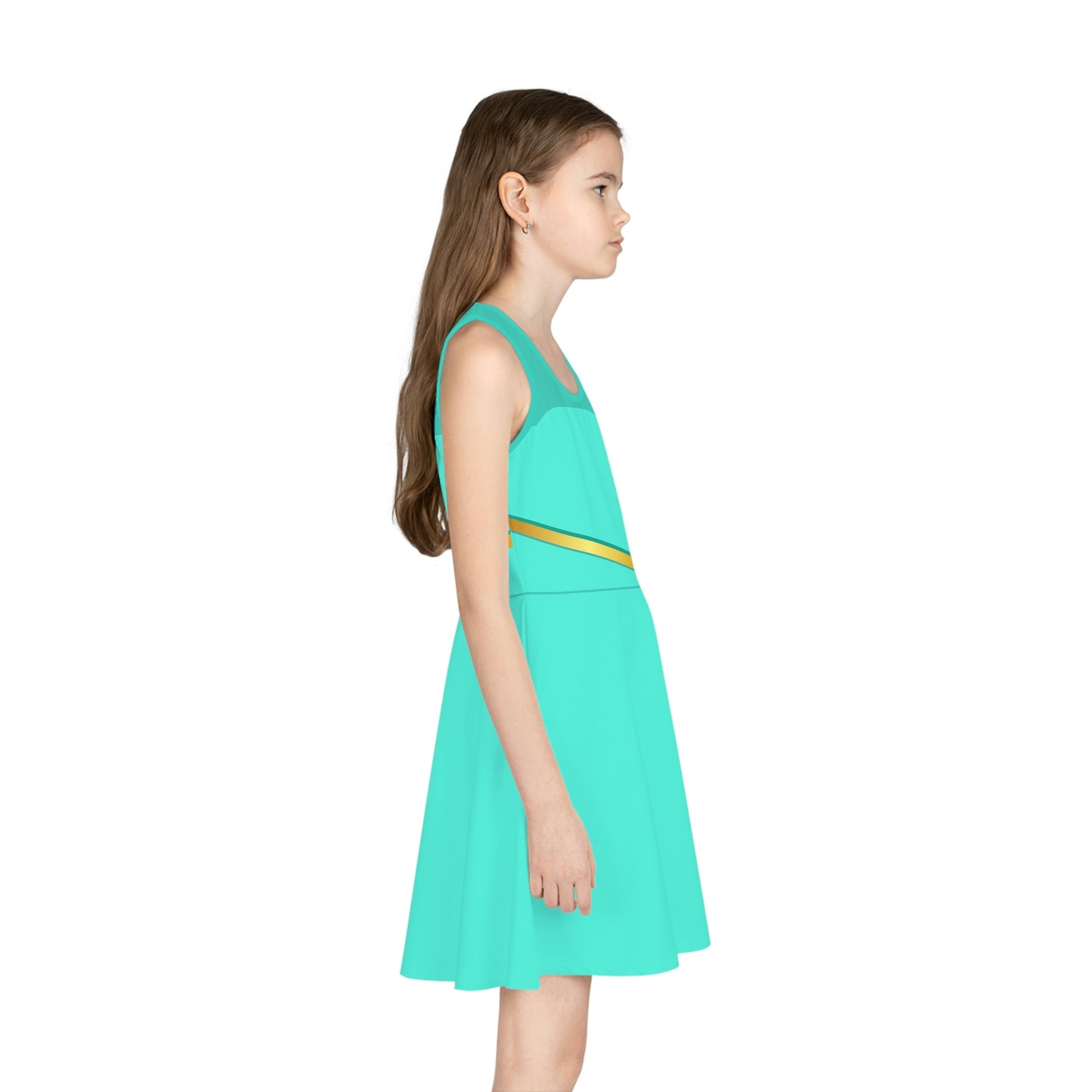 Jasmine Girls' Sleeveless Sundress aladin styleAll Over PrintAOP#tag4##tag5##tag6#